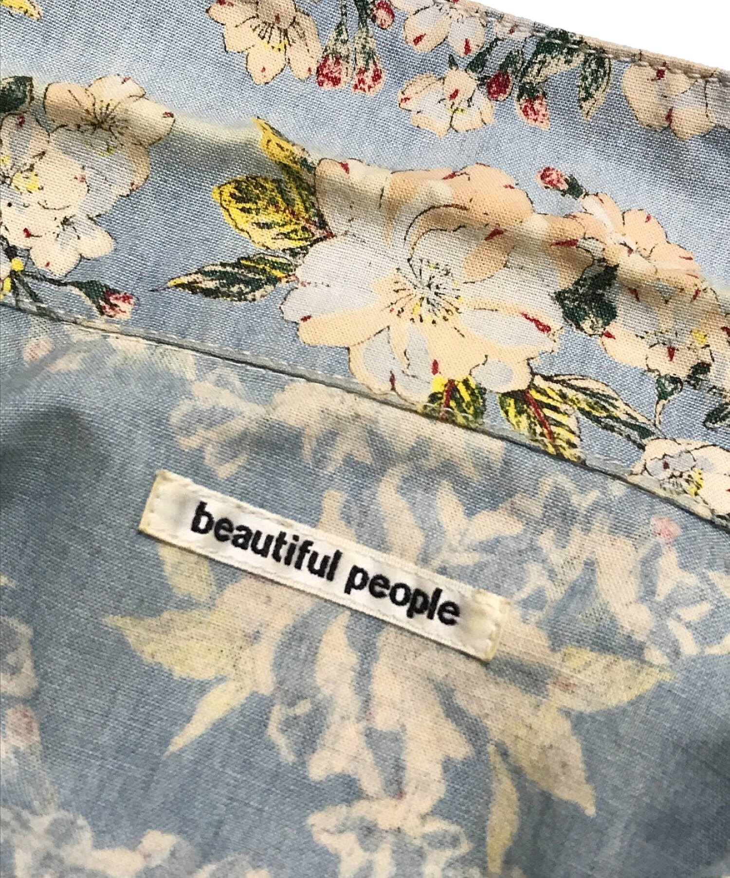 beautiful people (ビューティフルピープル) ボタニカルロングジャケット スカイブルー サイズ:36