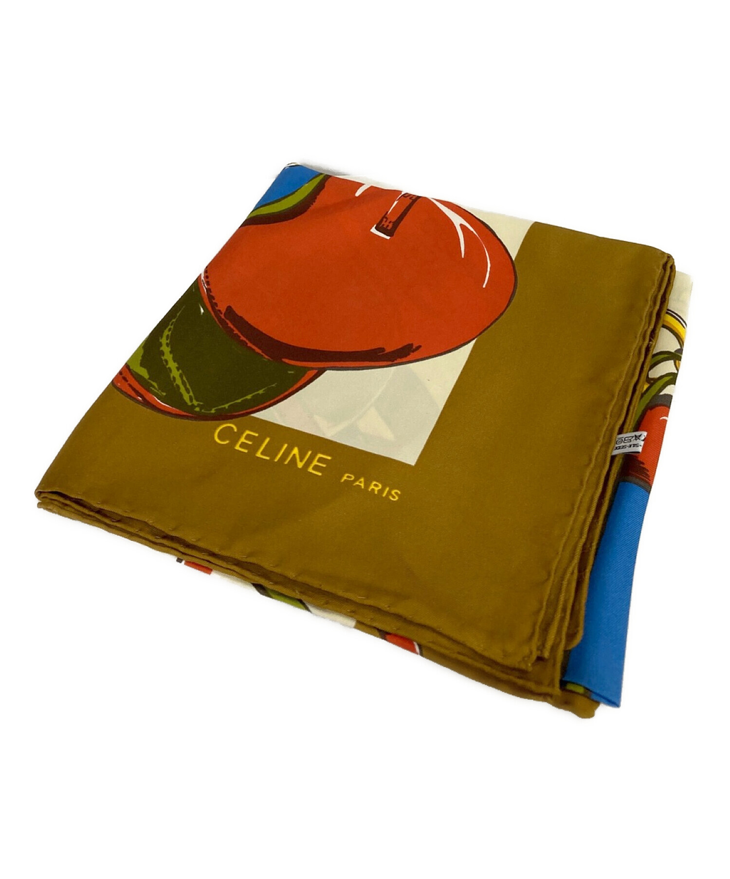 CELINE (セリーヌ) ヴィンテージシルクスカーフ マルチカラー 未使用品