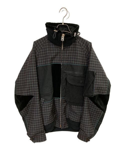 中古・古着通販】sacai (サカイ) 再構築チェックジャケット ブラック