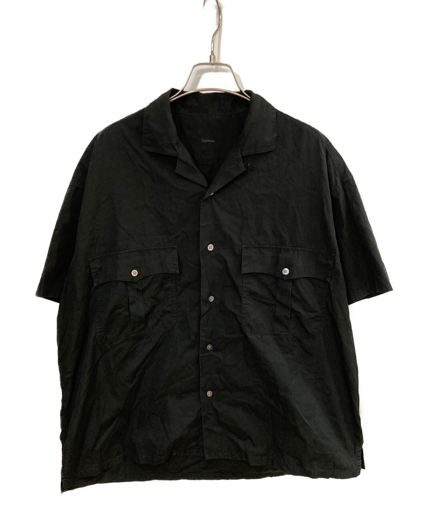 Porter Classic (ポータークラシック) オープンカラーシャツ ブラック サイズ:M