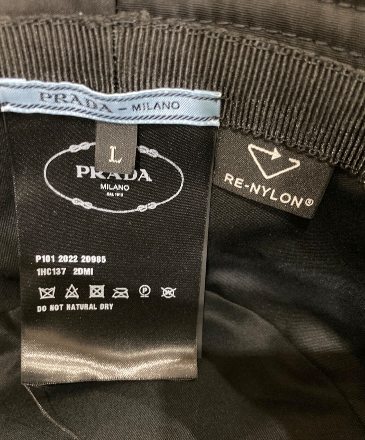 中古・古着通販】PRADA (プラダ) バケットハット ブラック サイズ:L