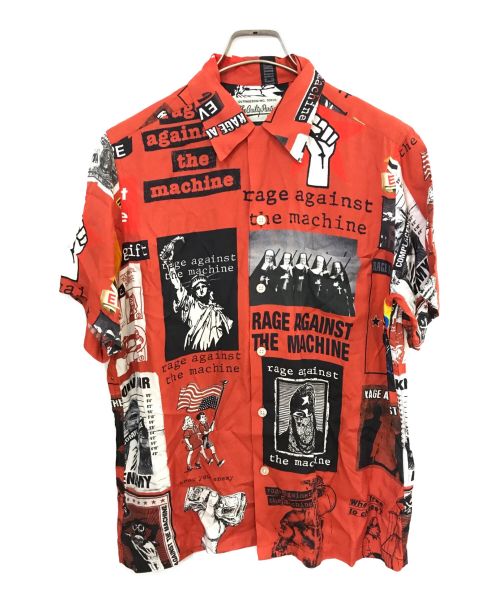 【中古・古着通販】WACKO MARIA (ワコマリア) RAGE AGAINST THE MACHINE S/S HAWAIIAN SHIRT  レッド サイズ:XS｜ブランド・古着通販 トレファク公式【TREFAC FASHION】スマホサイト