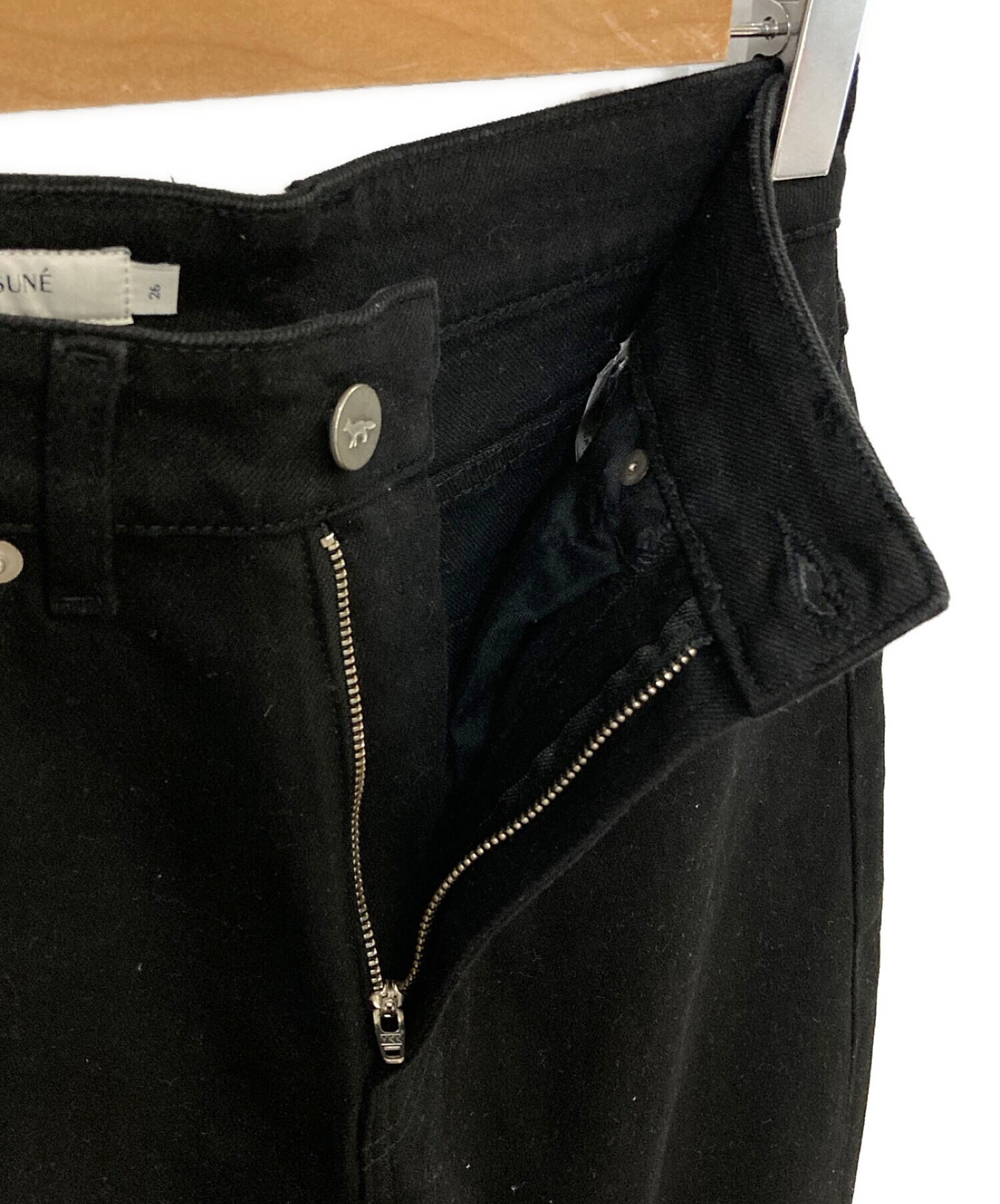 maison kitsune (メゾンキツネ) LOOSE FIT JEANS ブラック サイズ:W26