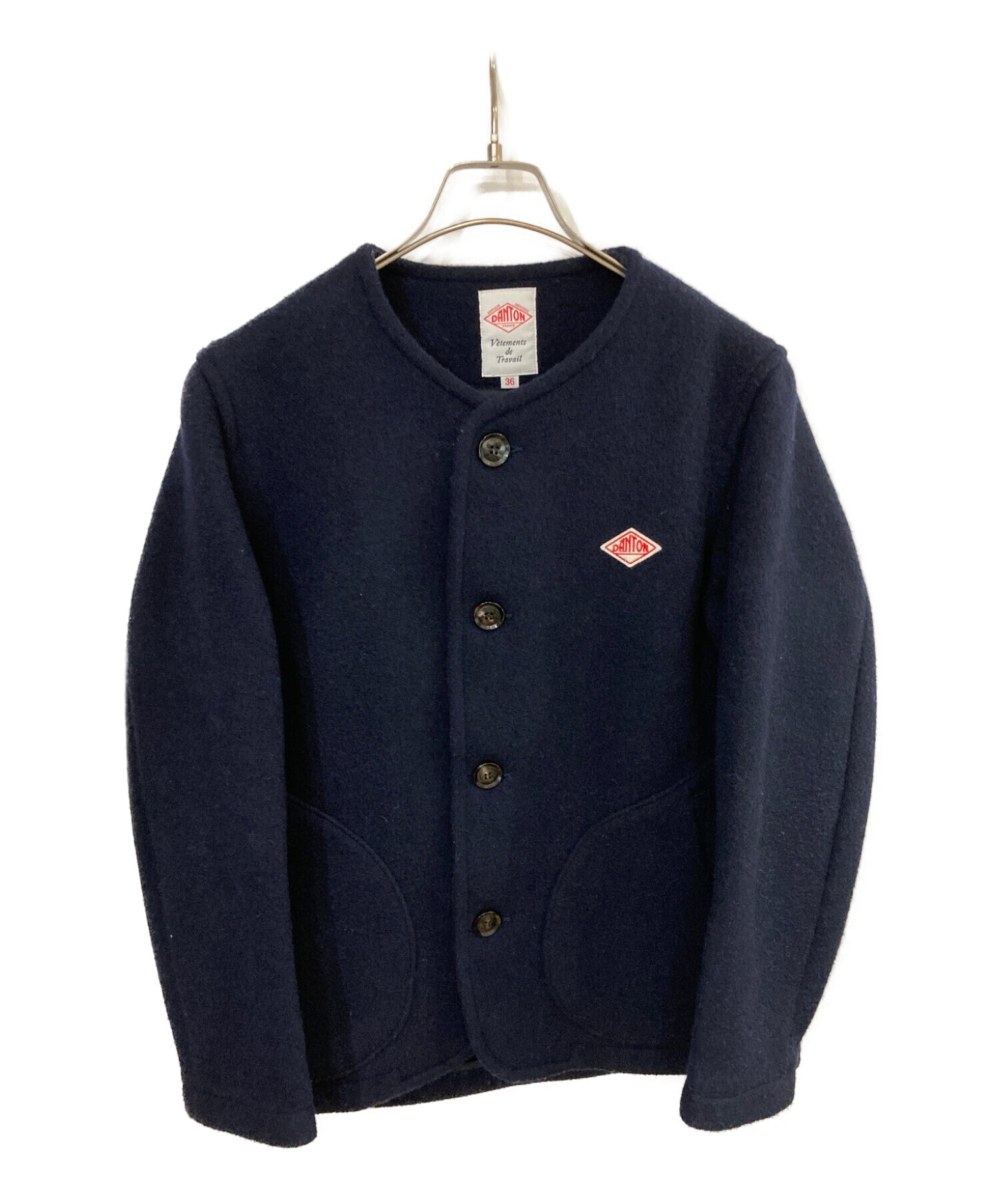 中古・古着通販】DANTON (ダントン) WOOL MOSEER ノーカラーコート