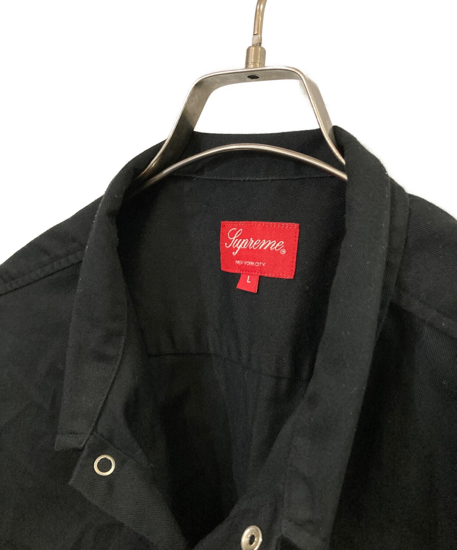 SUPREME (シュプリーム) ワークシャツ ブラック サイズ:L