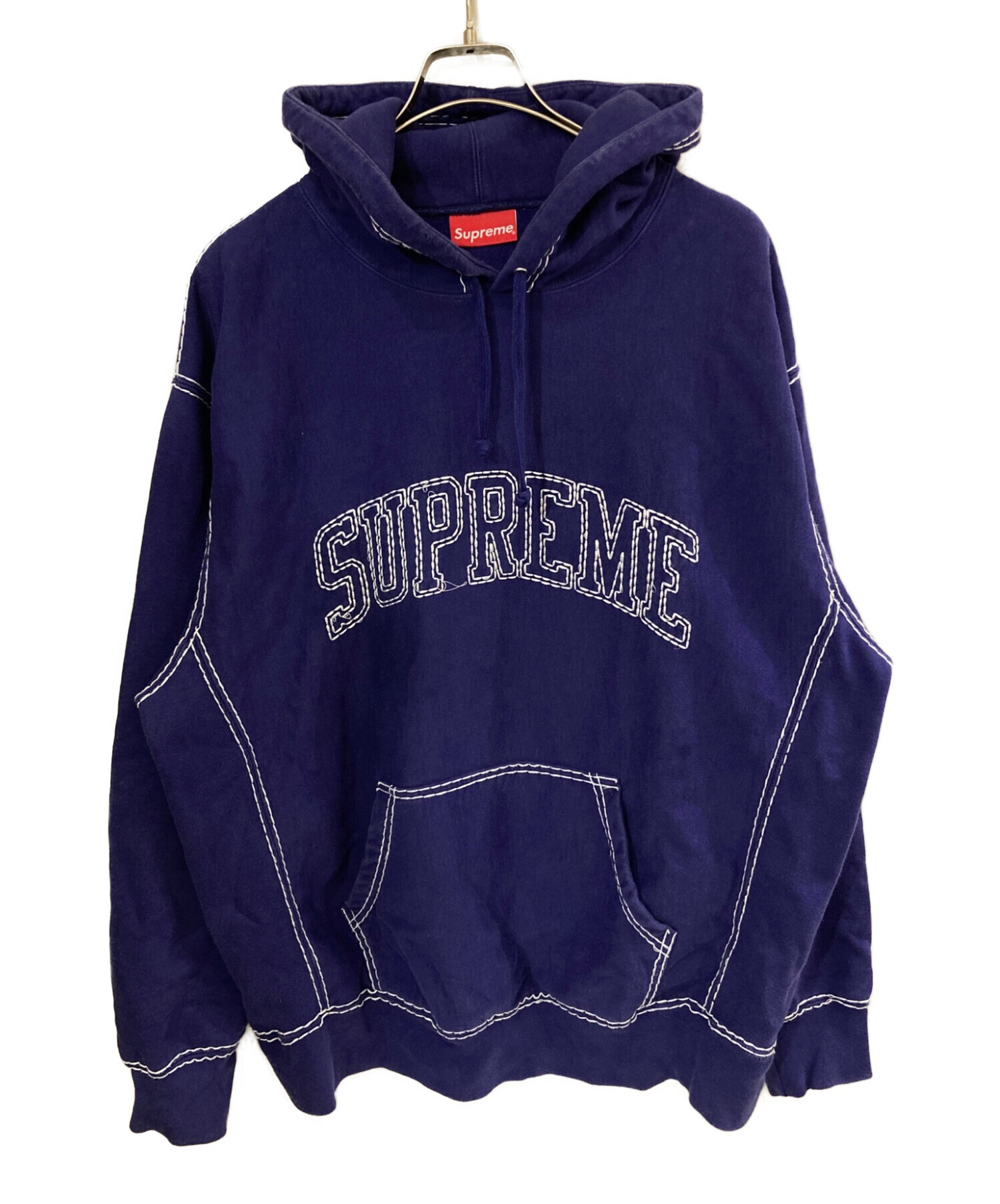 supreme hoodie navy XLトップス