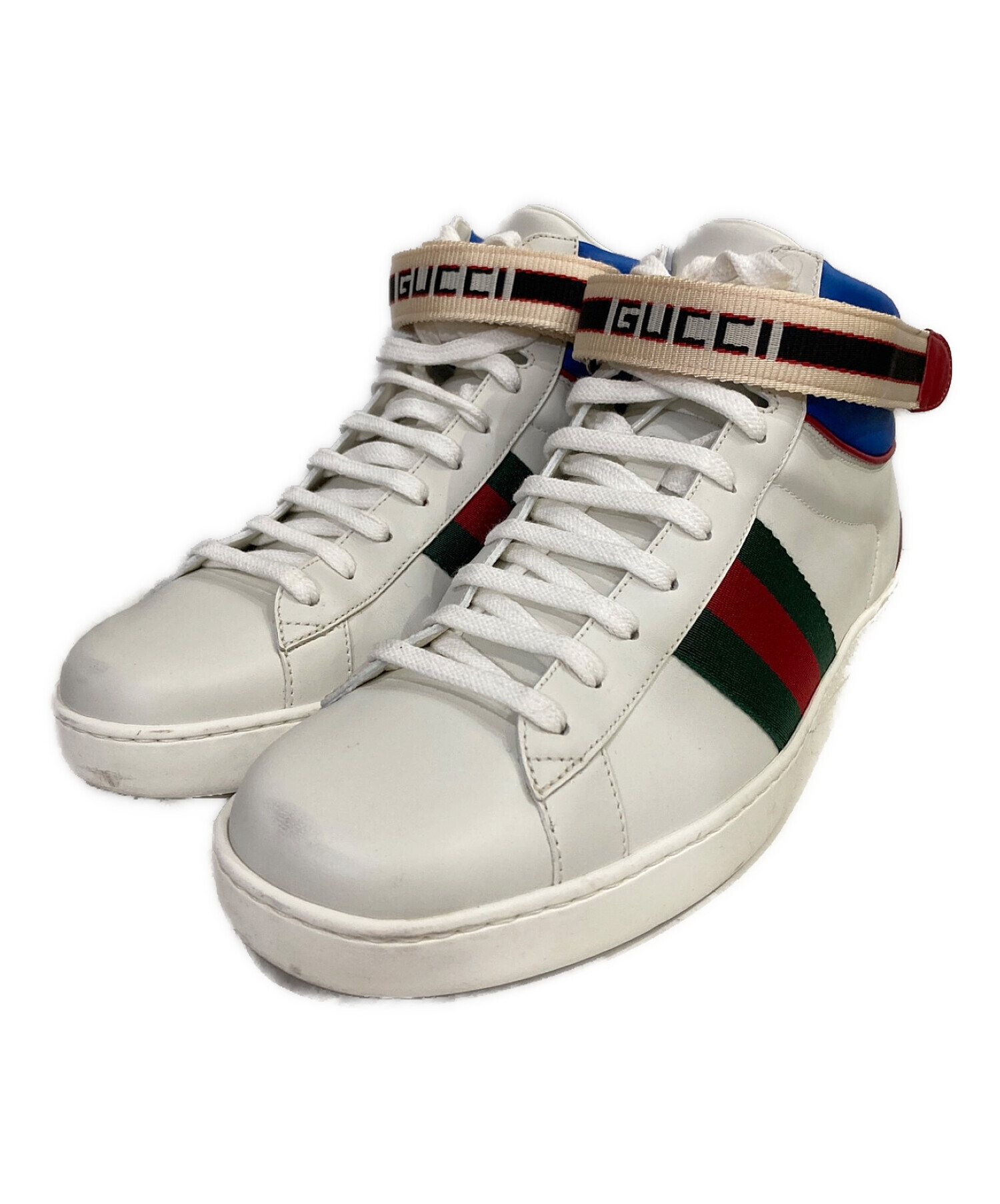 中古・古着通販】GUCCI (グッチ) ハイカットスニーカー ホワイト