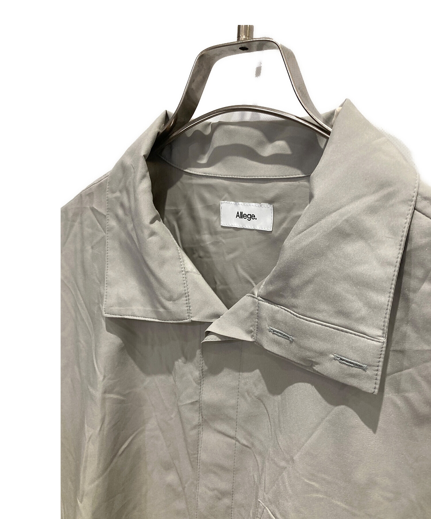 ALLEGE (アレッジ) Polyester High Neck Shirt グレー サイズ:4