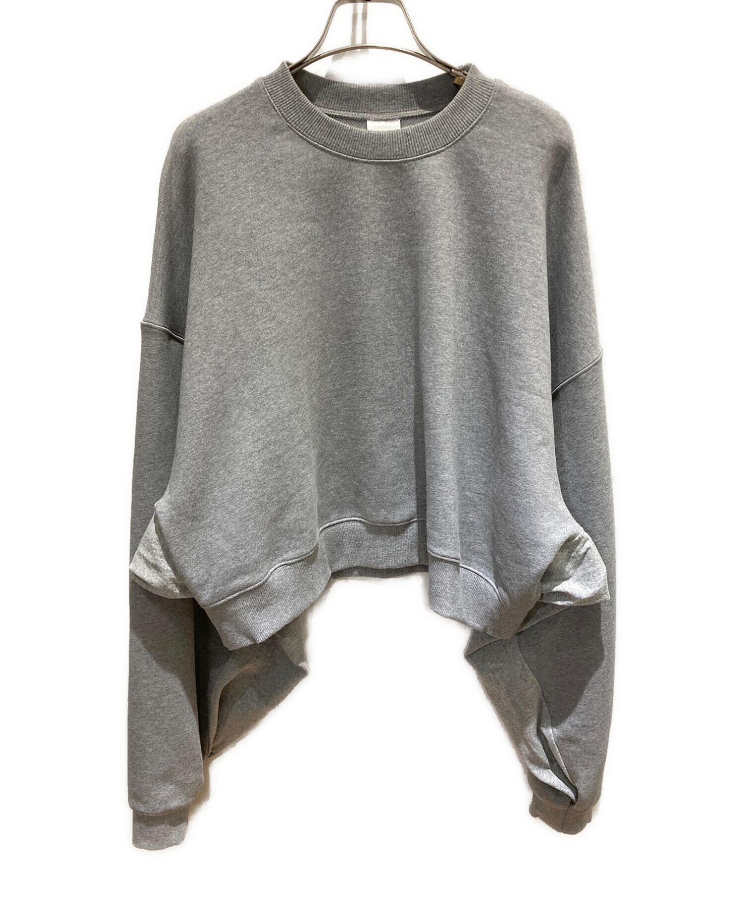 AP STUDIO (エーピーストゥディオ) PRE (プレ) 別注cropped Big sleeve sweat Pullover グレー  サイズ:- 未使用品