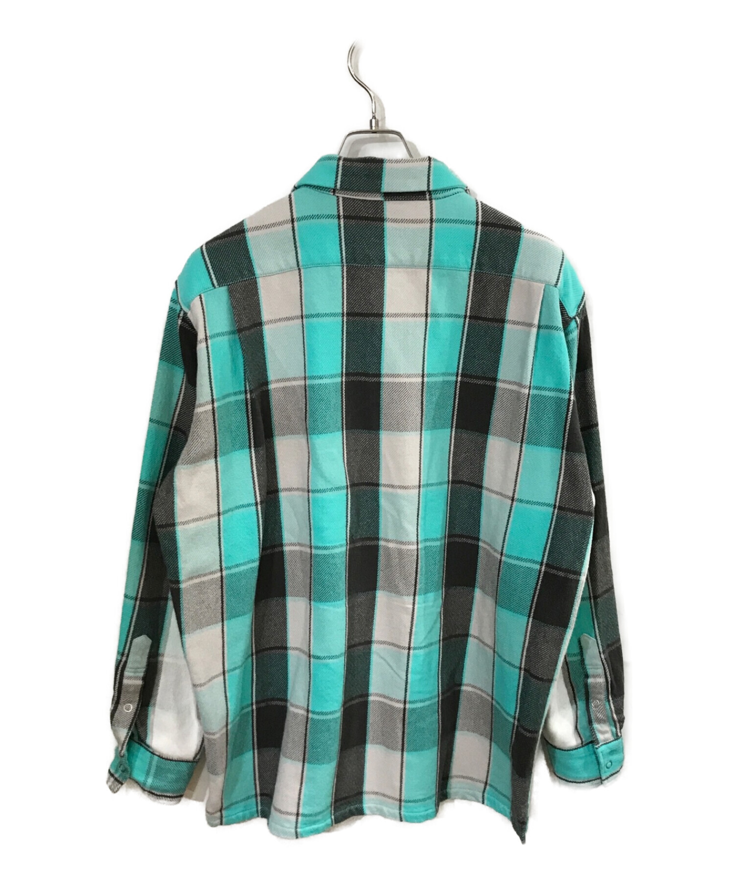 SEQUEL (シークエル) LINE CHECK SHIRT グリーン サイズ:L