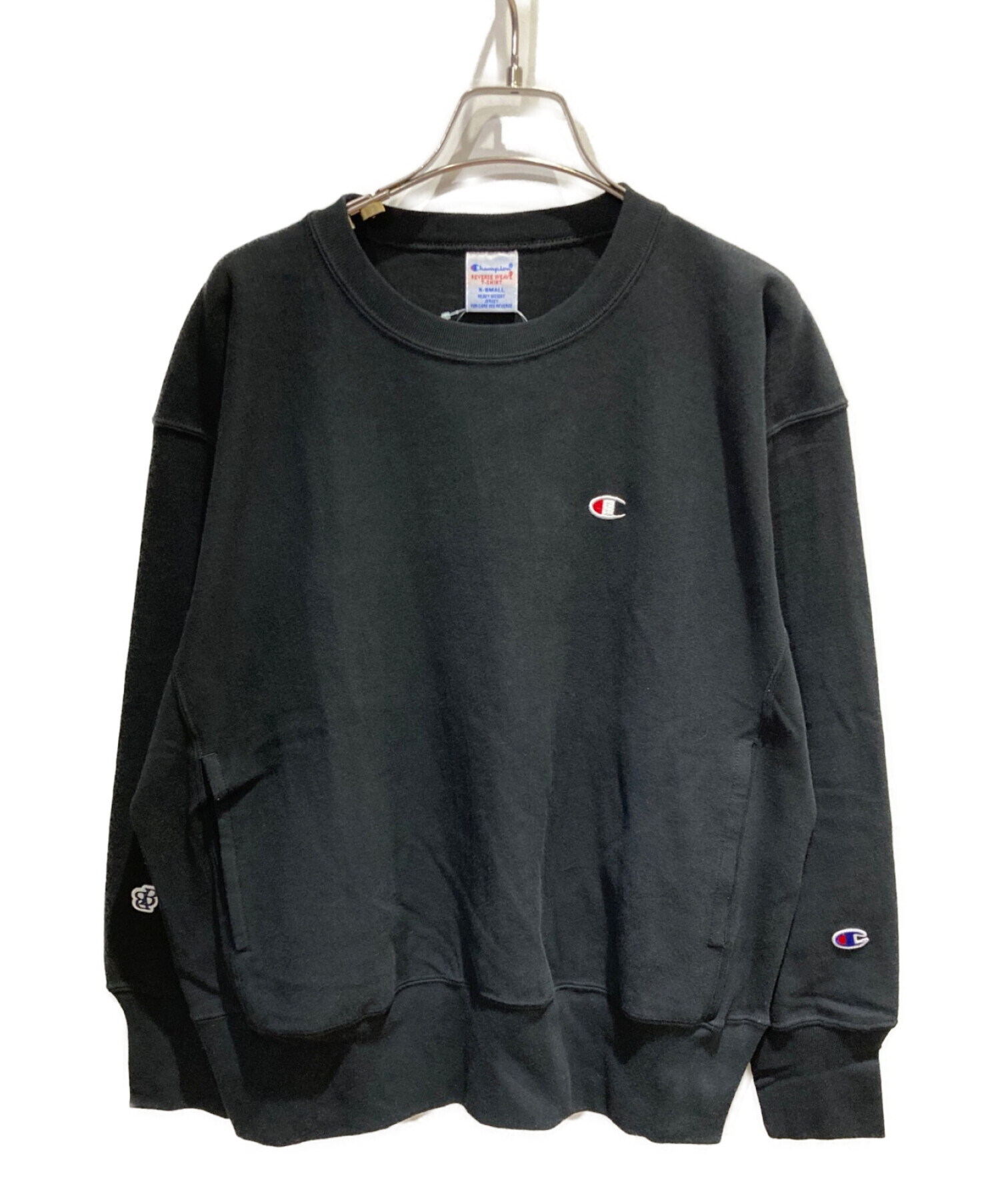 Champion REVERSE WEAVE (チャンピオンリバースウィーブ) BEAMS BOY (ビームスボーイ) 別注 リバースウィーブ(R)  クルー カットソー ブラック サイズ:XS 未使用品