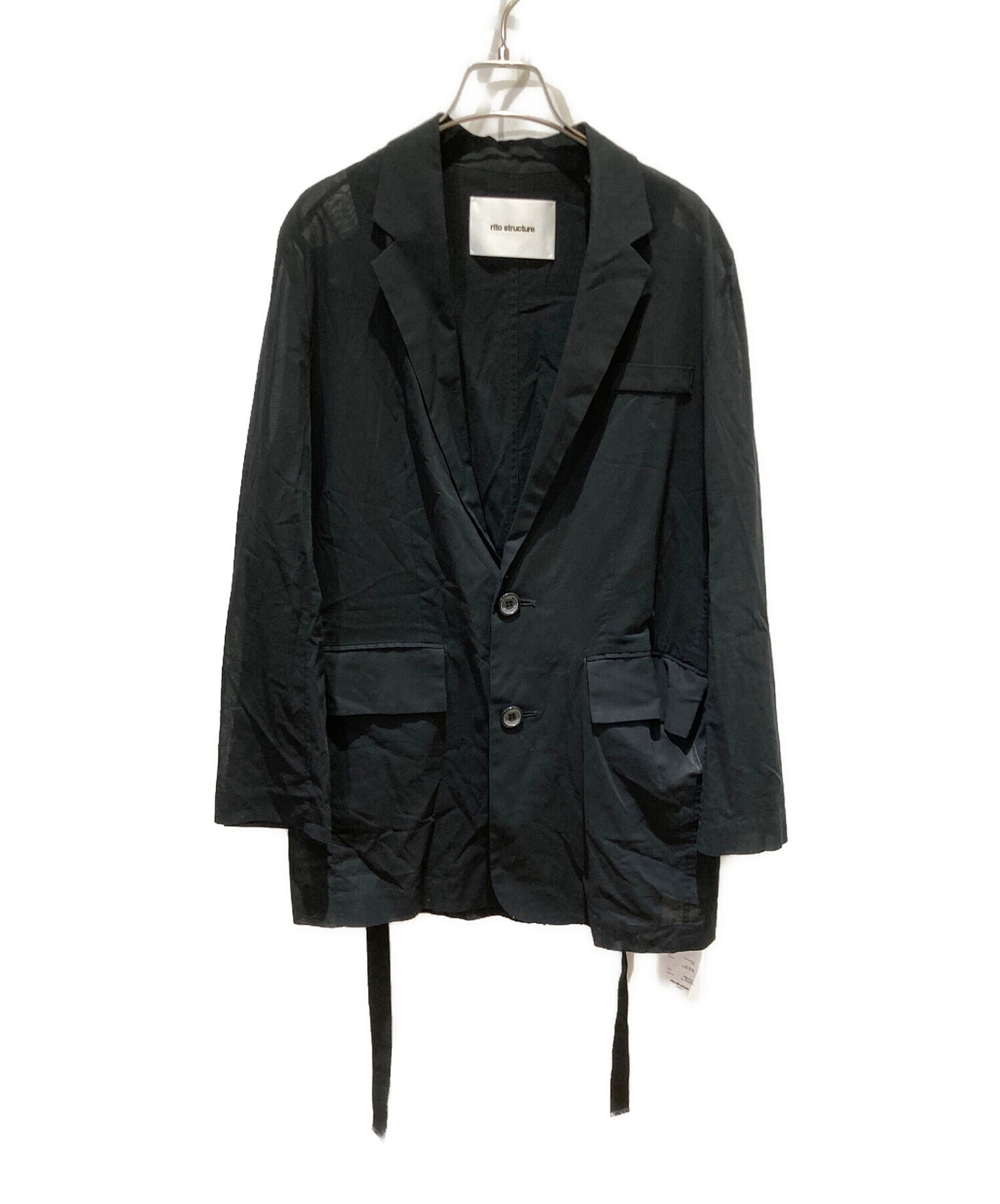 rito structure (リト ストラクチャー) See-through Cotton Jacket ブラック サイズ:1