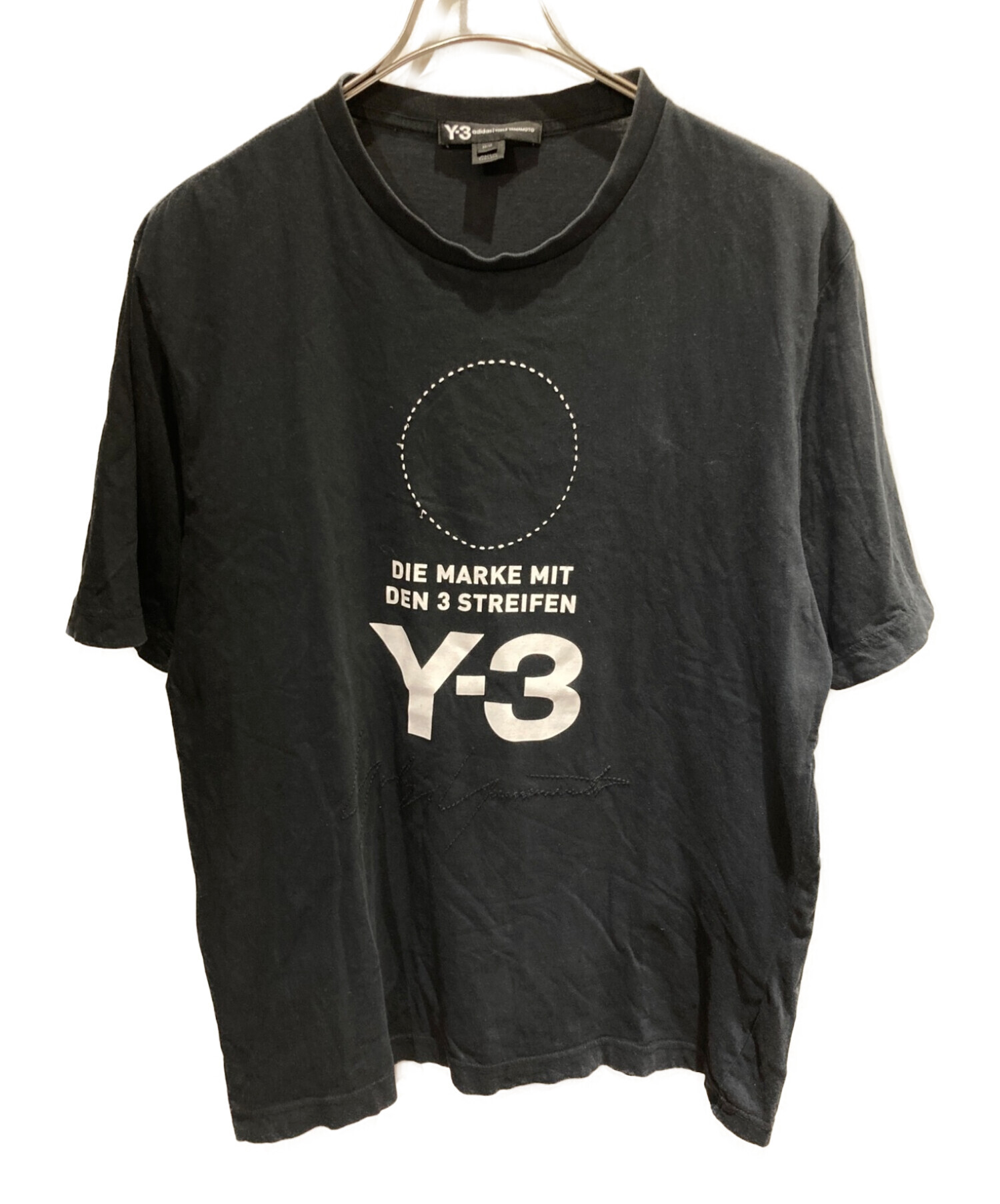 中古・古着通販】Y-3 (ワイスリー) Tシャツ ブラック サイズ:M ...
