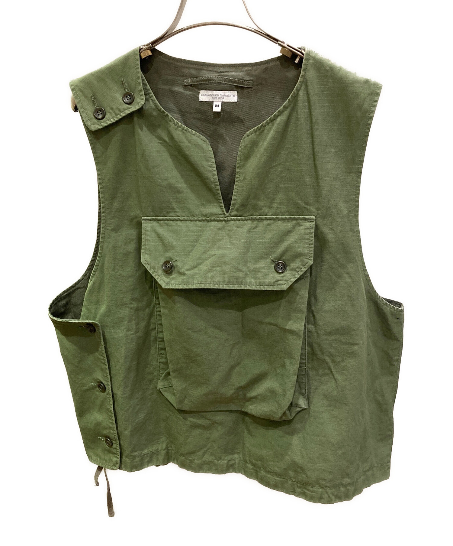 中古・古着通販】Engineered Garments (エンジニアド ガーメンツ) Cover Vest オリーブ サイズ:M｜ブランド・古着通販  トレファク公式【TREFAC FASHION】スマホサイト