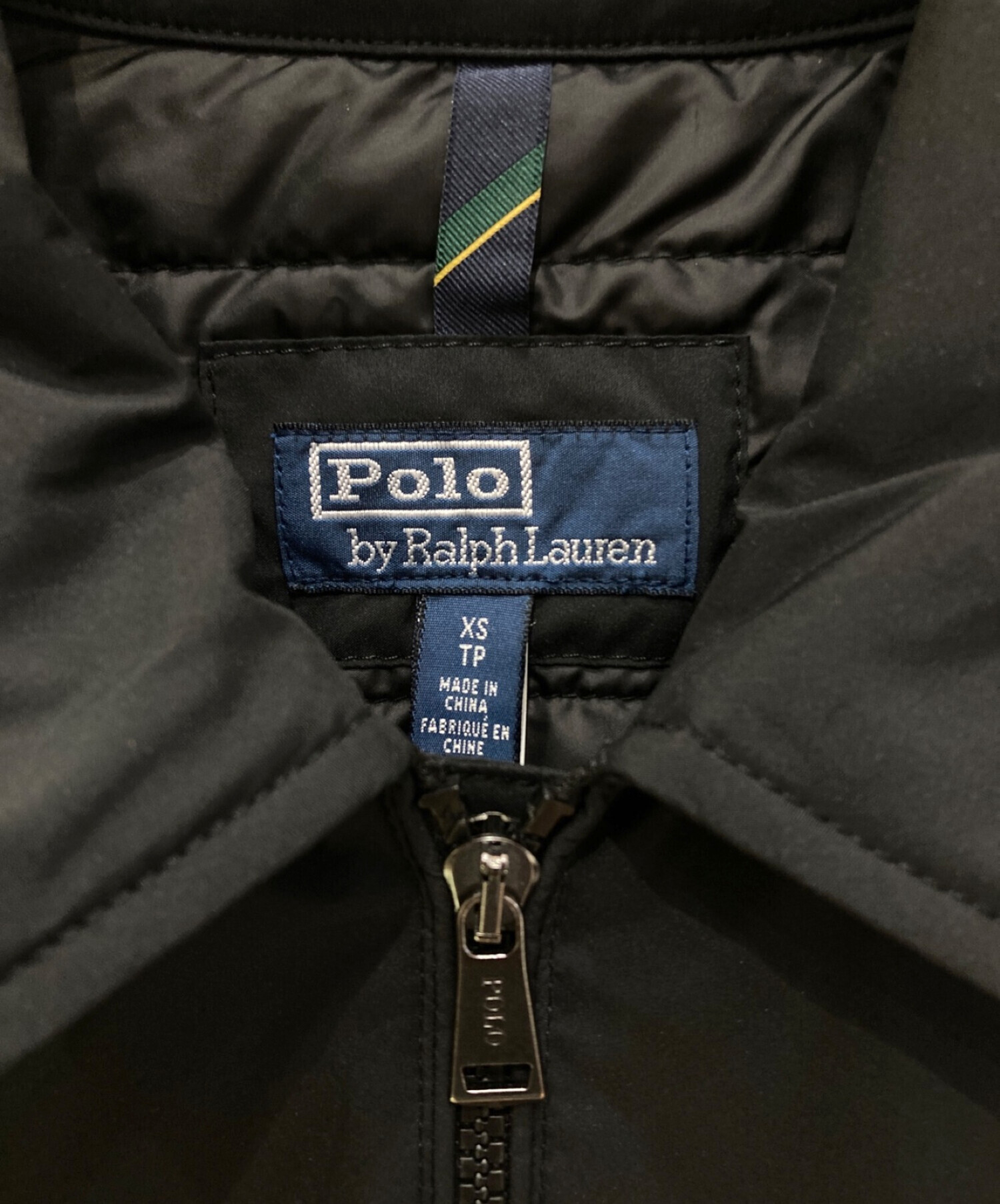 POLO RALPH LAUREN (ポロ・ラルフローレン) 中綿ジップアップジャケット ブラック サイズ:XS