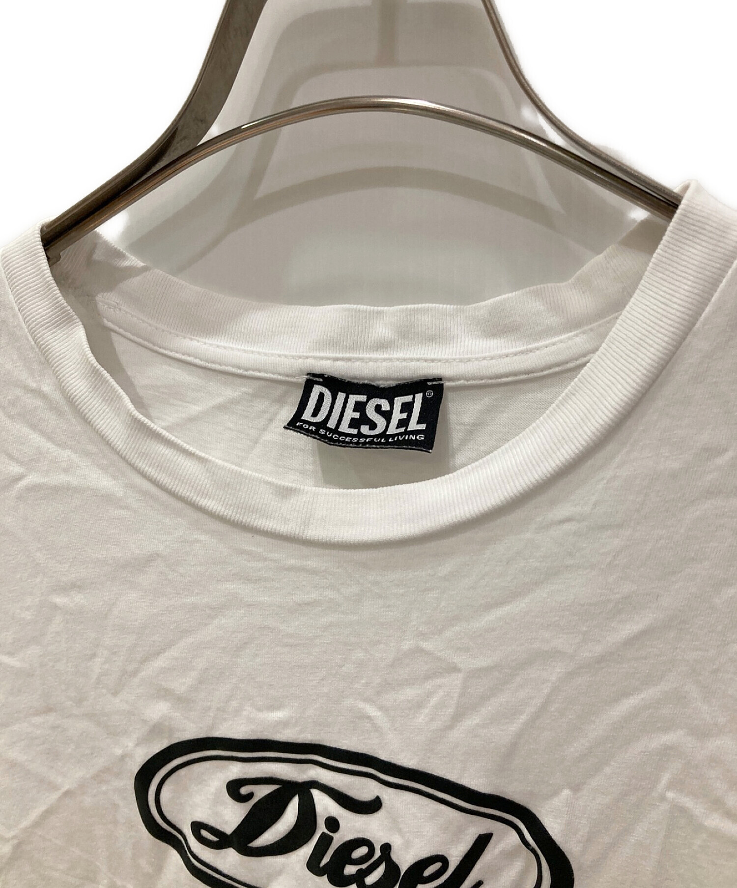 中古・古着通販】DIESEL (ディーゼル) プリントTシャツ ホワイト 