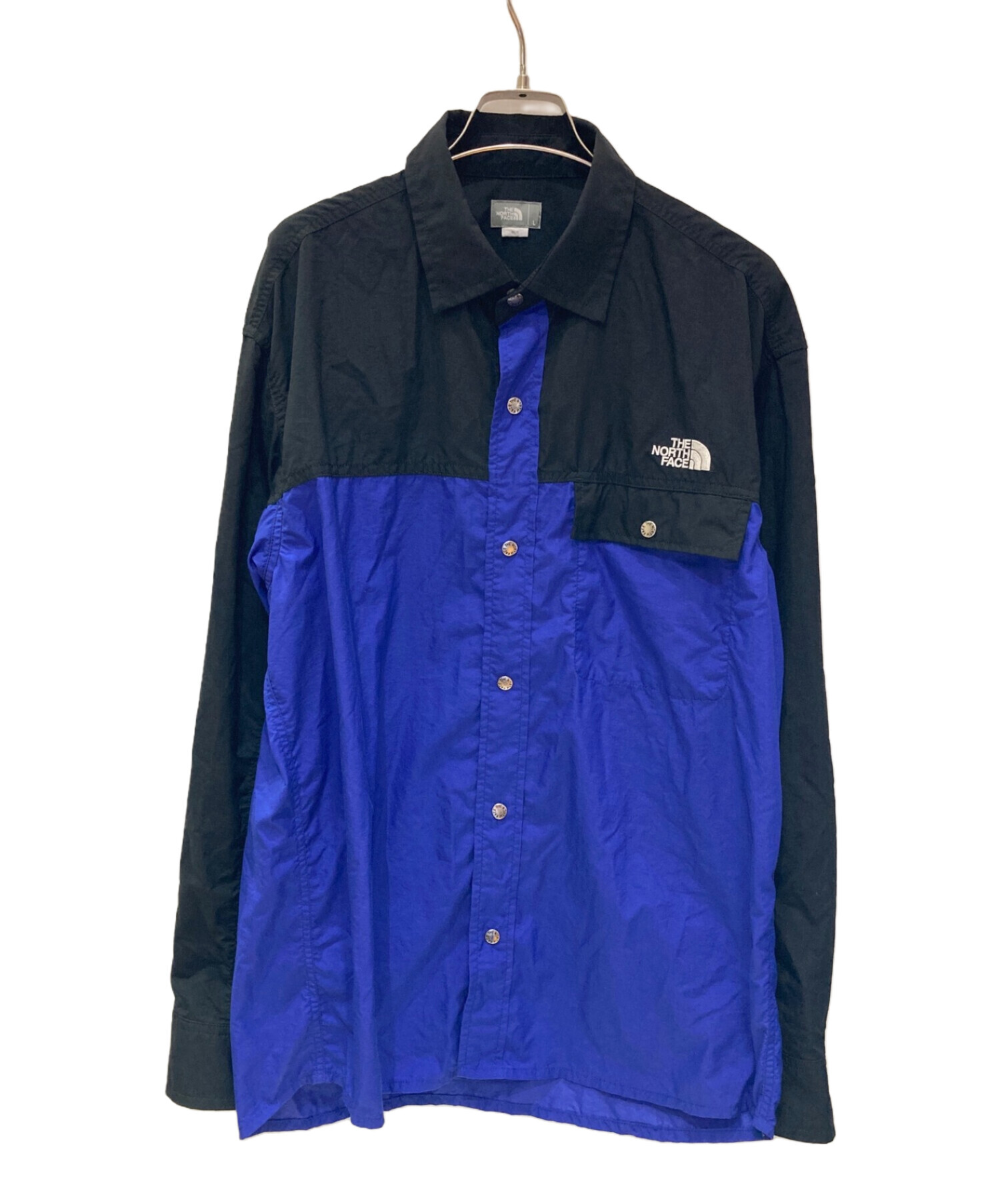 中古・古着通販】THE NORTH FACE (ザ ノース フェイス) ヌプシシャツ ブルー×ブラック サイズ:L｜ブランド・古着通販  トレファク公式【TREFAC FASHION】スマホサイト