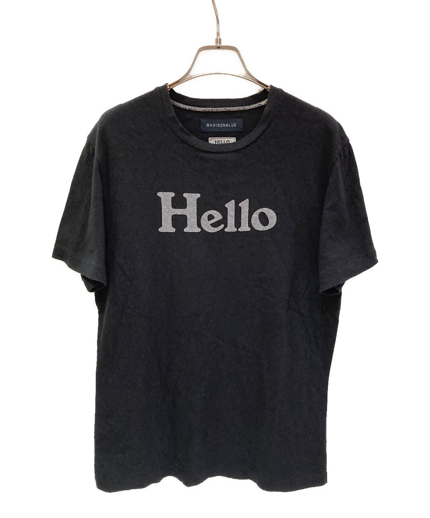 中古・古着通販】MADISON BLUE (マディソンブルー) HELLO CREW NECK TEE ネイビー サイズ:S｜ブランド・古着通販  トレファク公式【TREFAC FASHION】スマホサイト