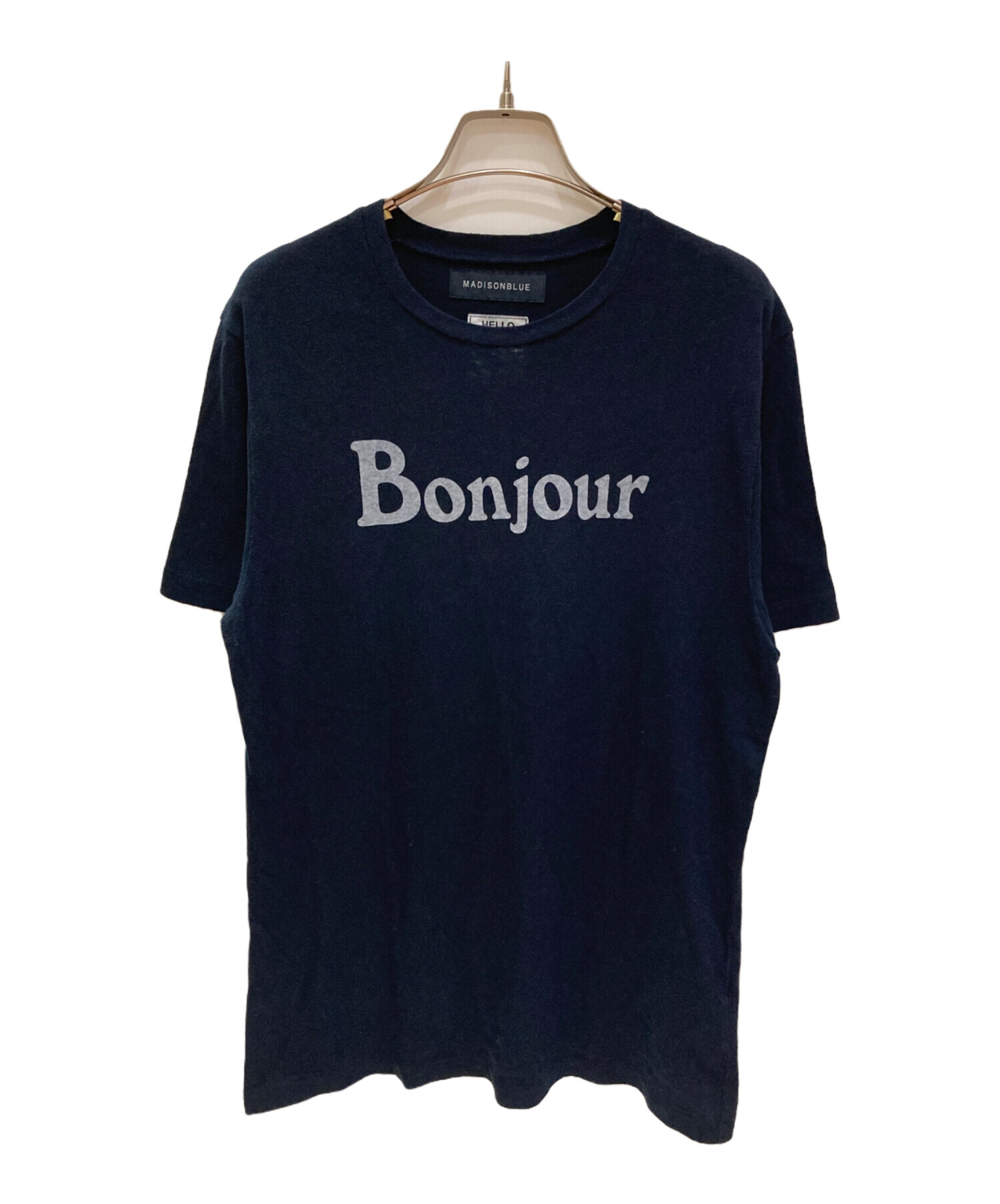 中古・古着通販】MADISON BLUE (マディソンブルー) Bonjour Tシャツ ネイビー サイズ:S｜ブランド・古着通販  トレファク公式【TREFAC FASHION】スマホサイト