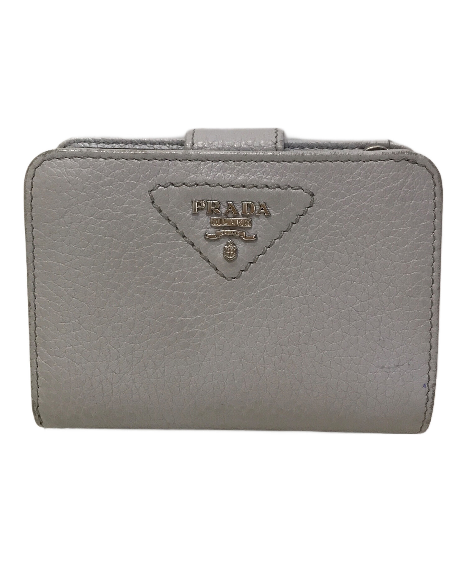 中古・古着通販】PRADA (プラダ) 2つ折り財布 グレー｜ブランド・古着通販 トレファク公式【TREFAC FASHION】スマホサイト