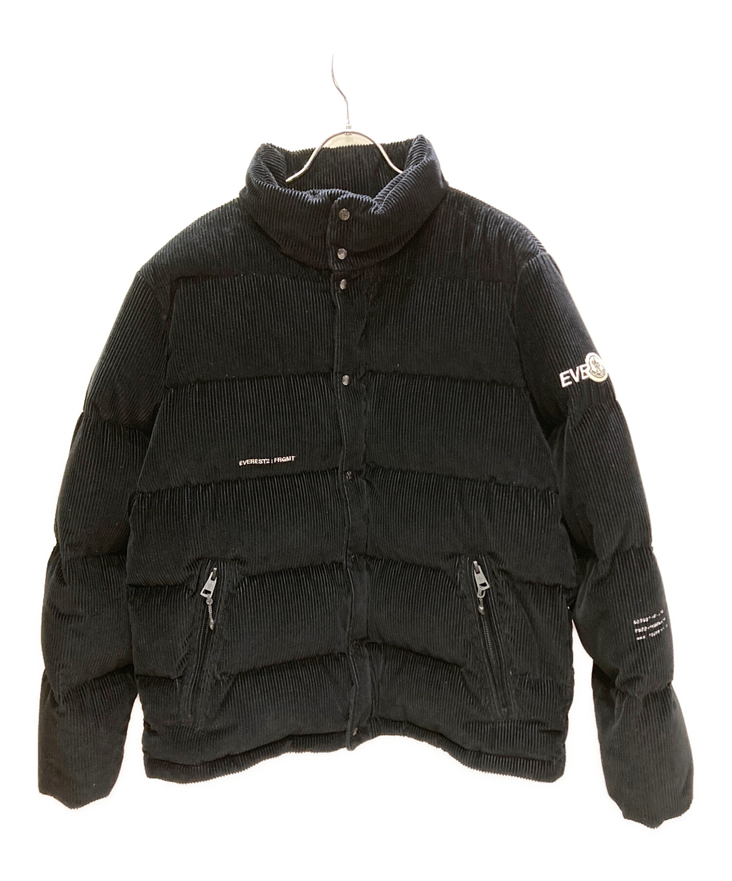 中古・古着通販】MONCLER (モンクレール) FRAGMENT DESIGN (フラグメントデザイン) コーデュロイダウンジャケット ブラック  サイズ:2｜ブランド・古着通販 トレファク公式【TREFAC FASHION】スマホサイト