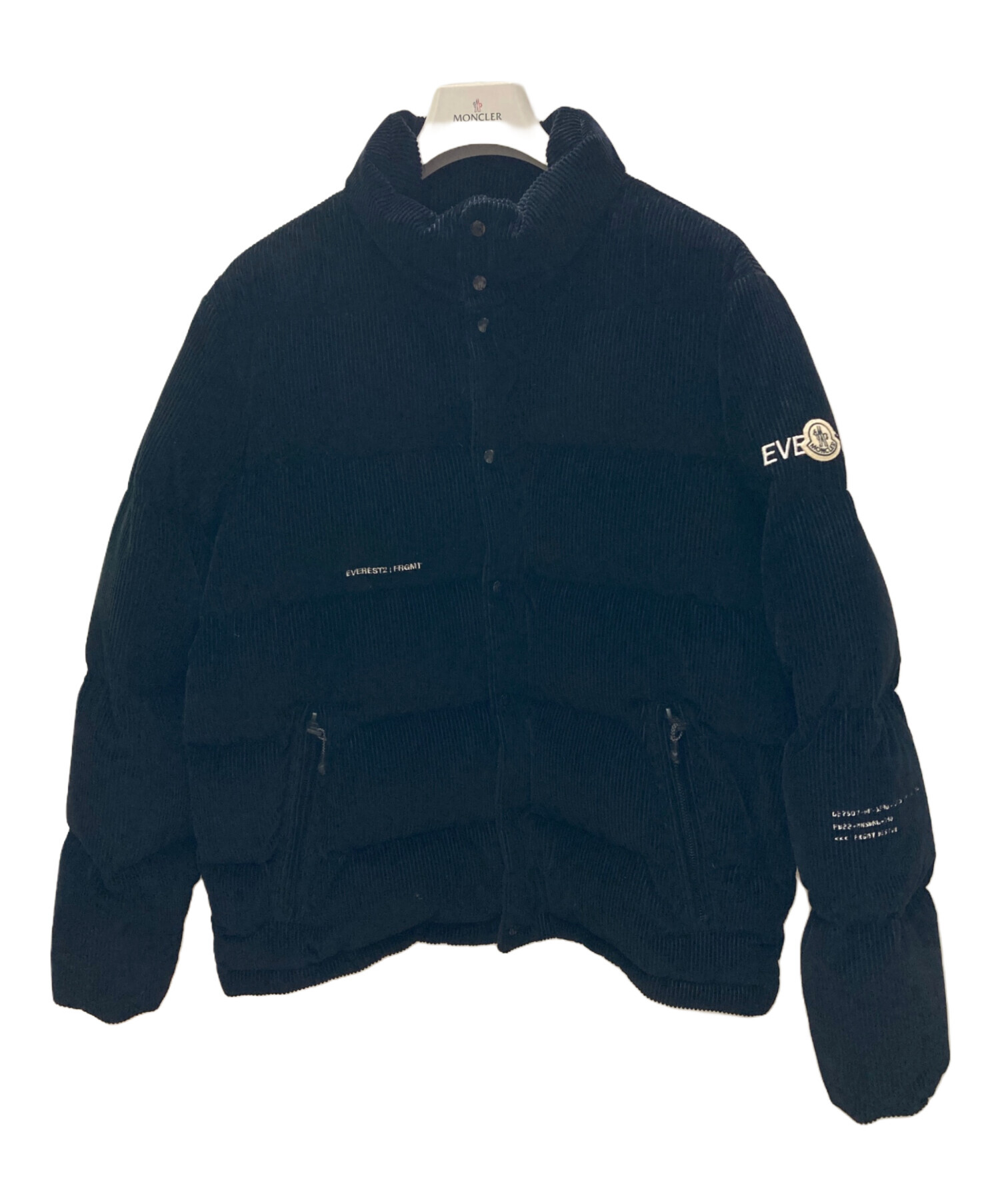 中古・古着通販】MONCLER (モンクレール) FRAGMENT DESIGN (フラグメントデザイン) コーデュロイダウンジャケット ブラック  サイズ:2｜ブランド・古着通販 トレファク公式【TREFAC FASHION】スマホサイト