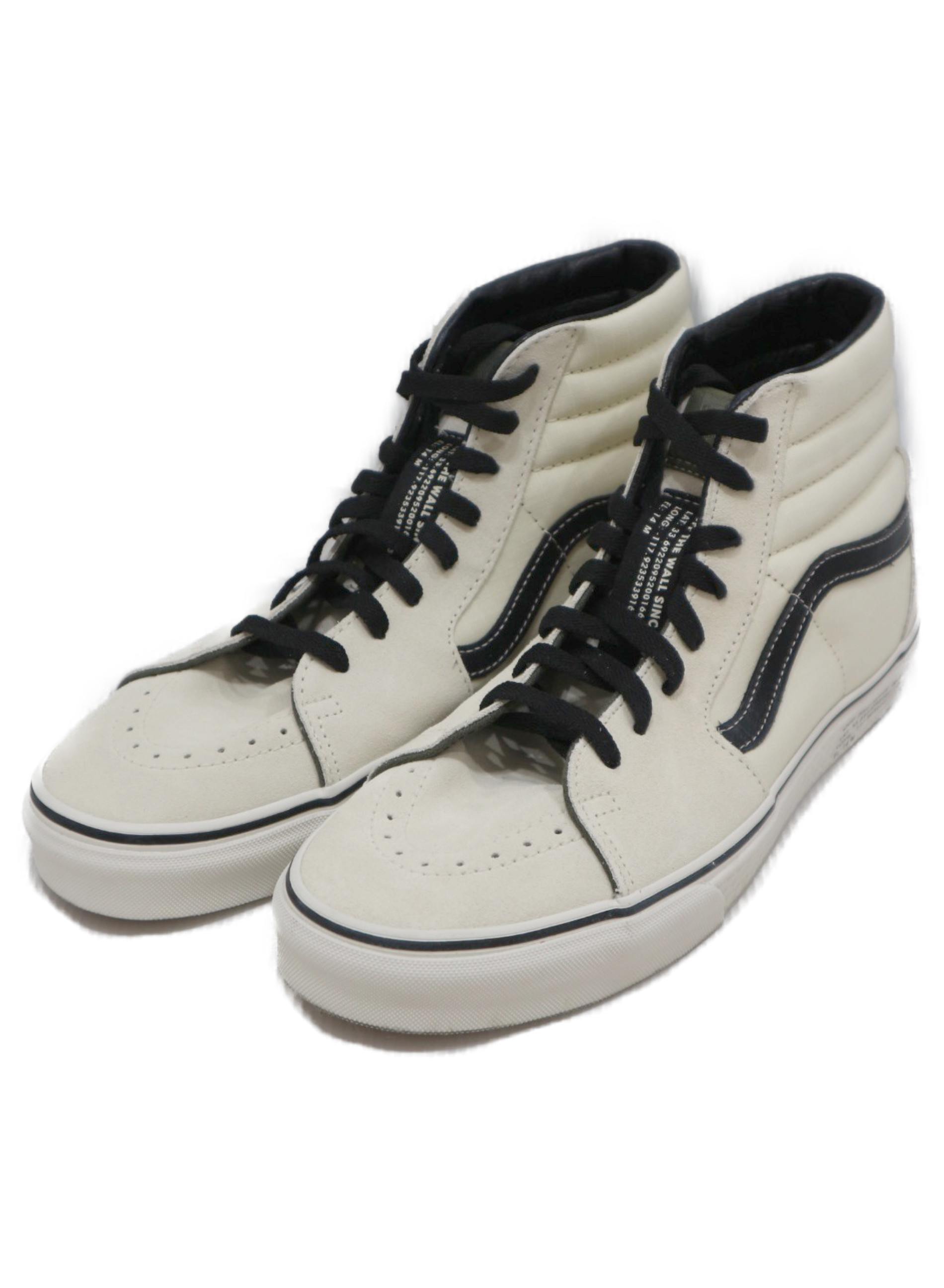 VANS (バンズ) ミッドカットスニーカー アイボリー×ブラック サイズ:(US)10.0　(UK)9.0　(EUR)43.0　(CM)28.0  66 SUPPLY SK8-HI