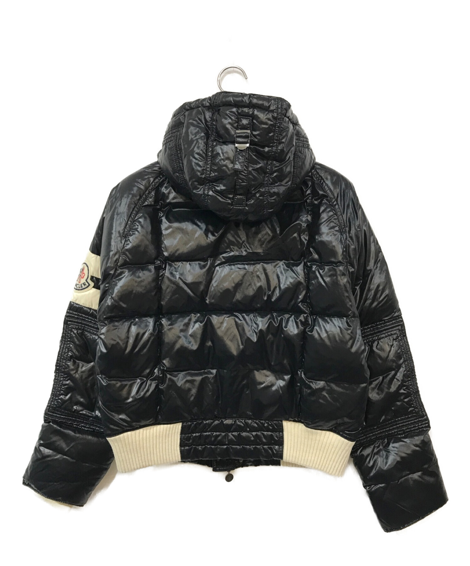 MONCLER (モンクレール) ダウンジャケット ブラック×アイボリー サイズ:2