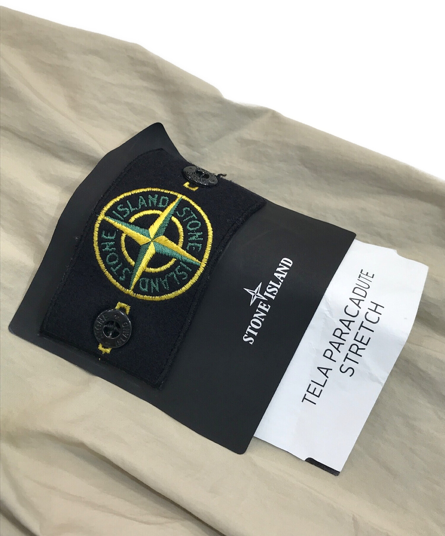 STONE ISLAND (ストーンアイランド) アームロゴ3Bテーラードジャケット ベージュ サイズ:L