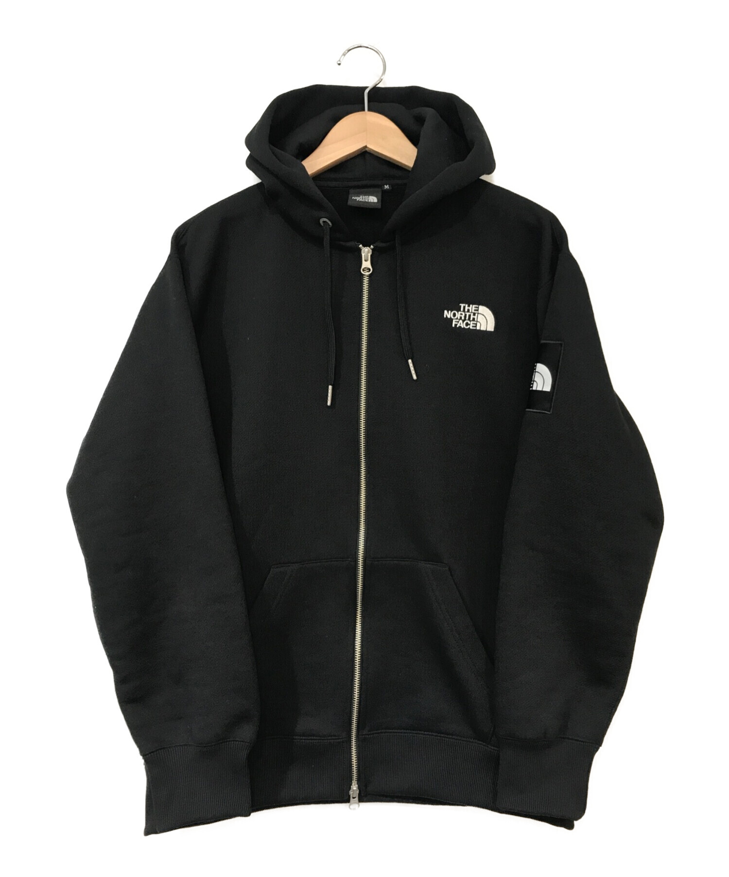 THE NORTH FACE (ザ ノース フェイス) スクエアロゴフルジップ K(ブラック） サイズ:M