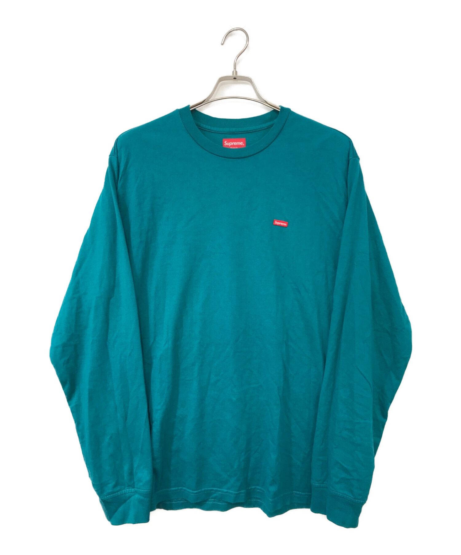 Supreme (シュプリーム) スモールボックスロングスリーブTシャツ グリーン×レッド サイズ:M