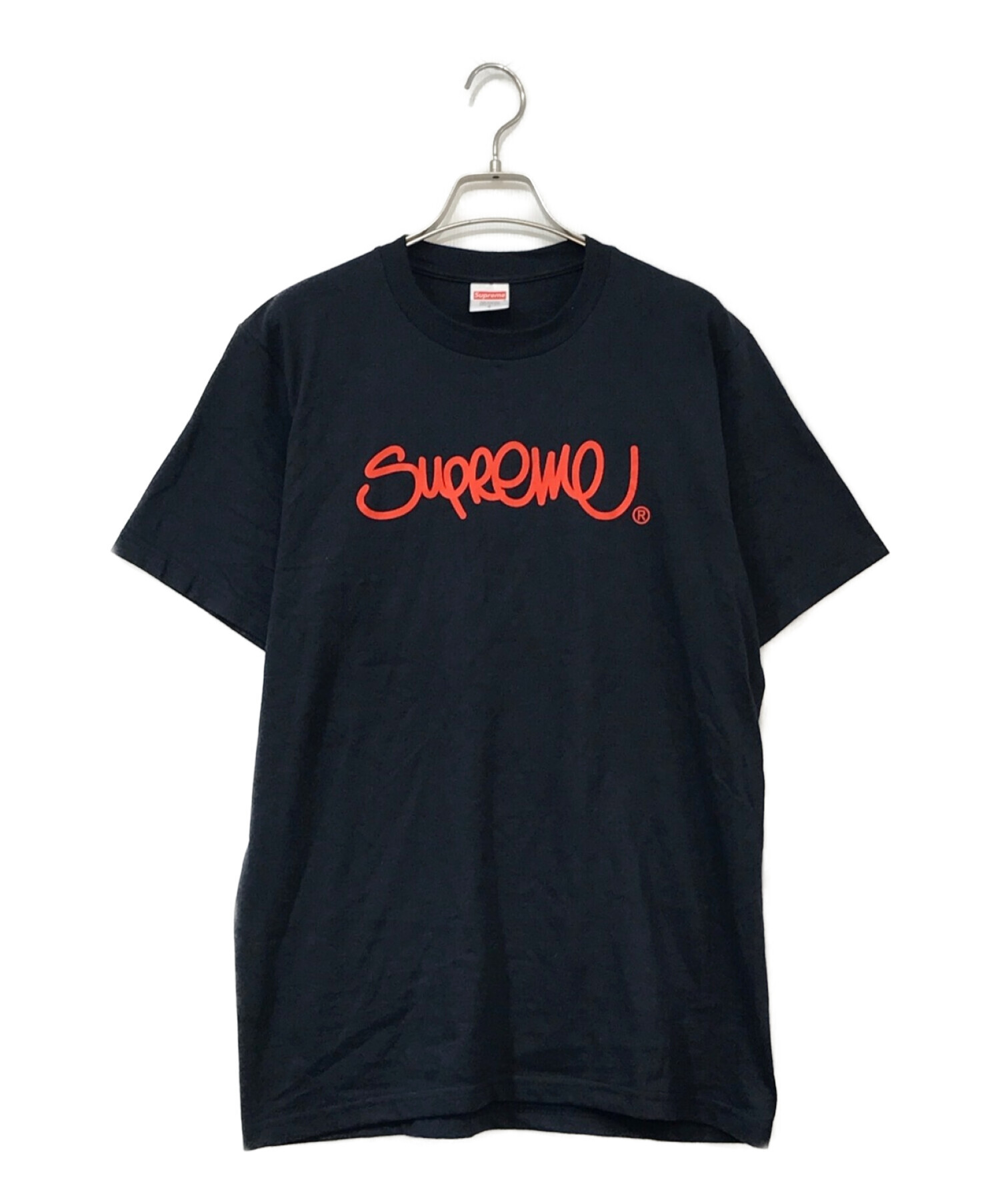 SUPREME (シュプリーム) プリントTシャツ ブラック×オレンジ サイズ:S