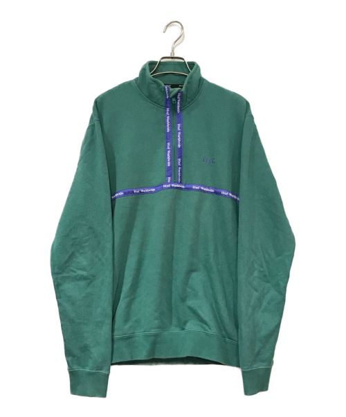 【中古・古着通販】HUF (ハフ) ハーフジップスウェット グリーン