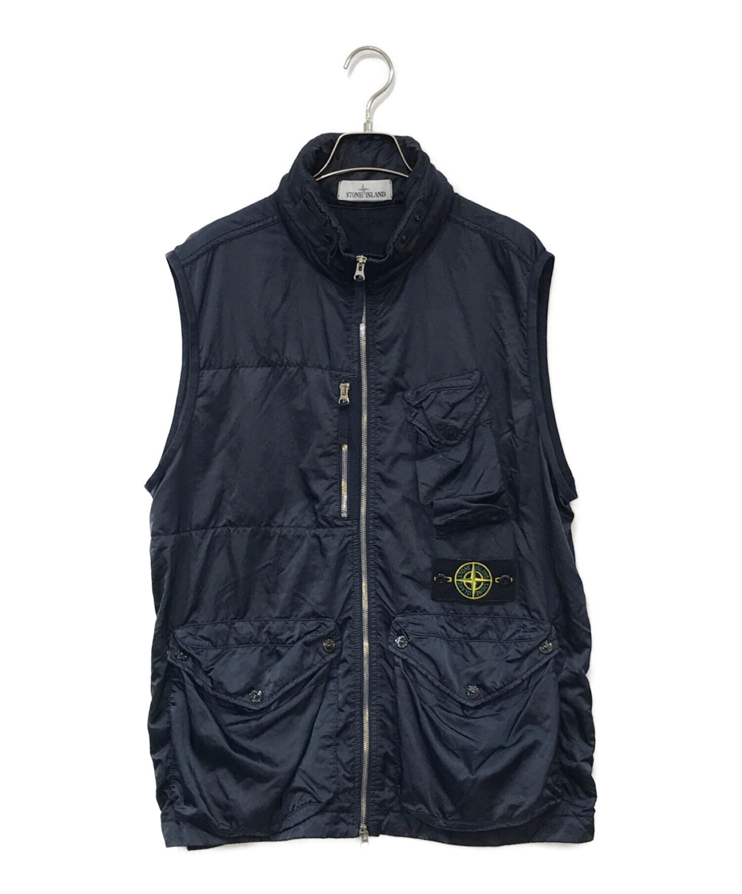 STONE ISLAND (ストーンアイランド) ナイロンテックベスト ネイビー サイズ:L