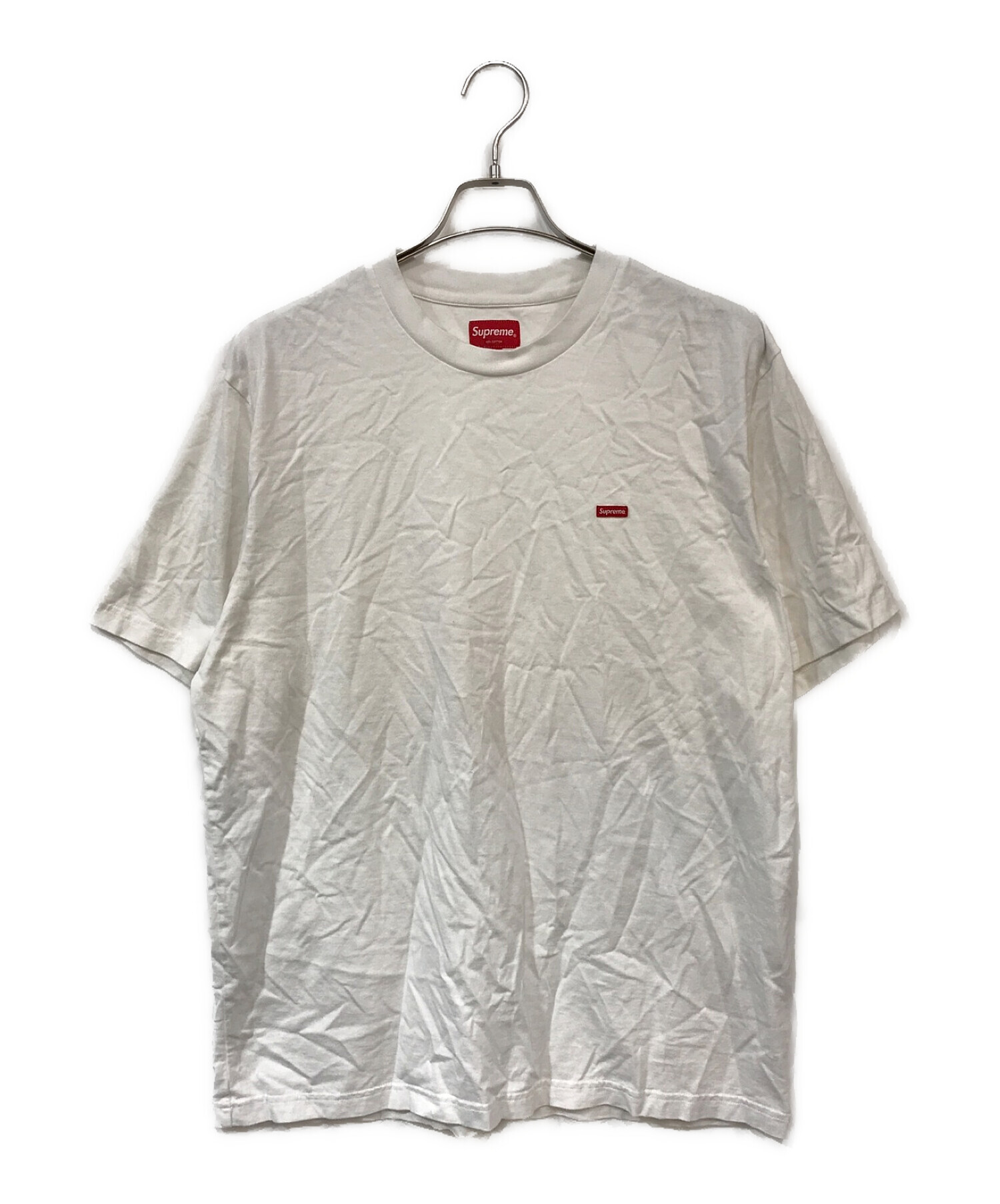 SUPREME (シュプリーム) スモールボックスロゴTシャツ ホワイト×レッド サイズ:L