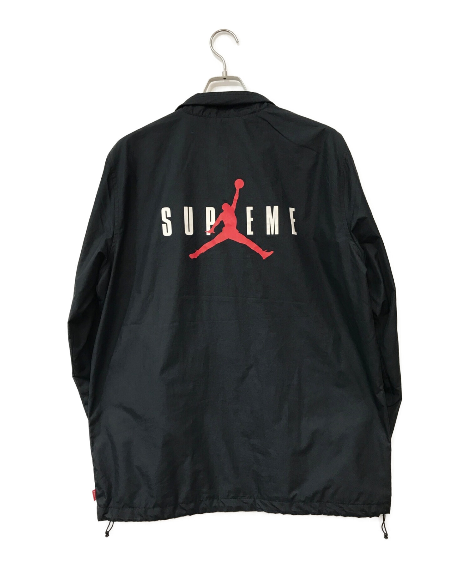 SUPREME×NIKE (シュプリーム×ナイキ) コラボバックプリントコーチジャケット ブラック サイズ:L