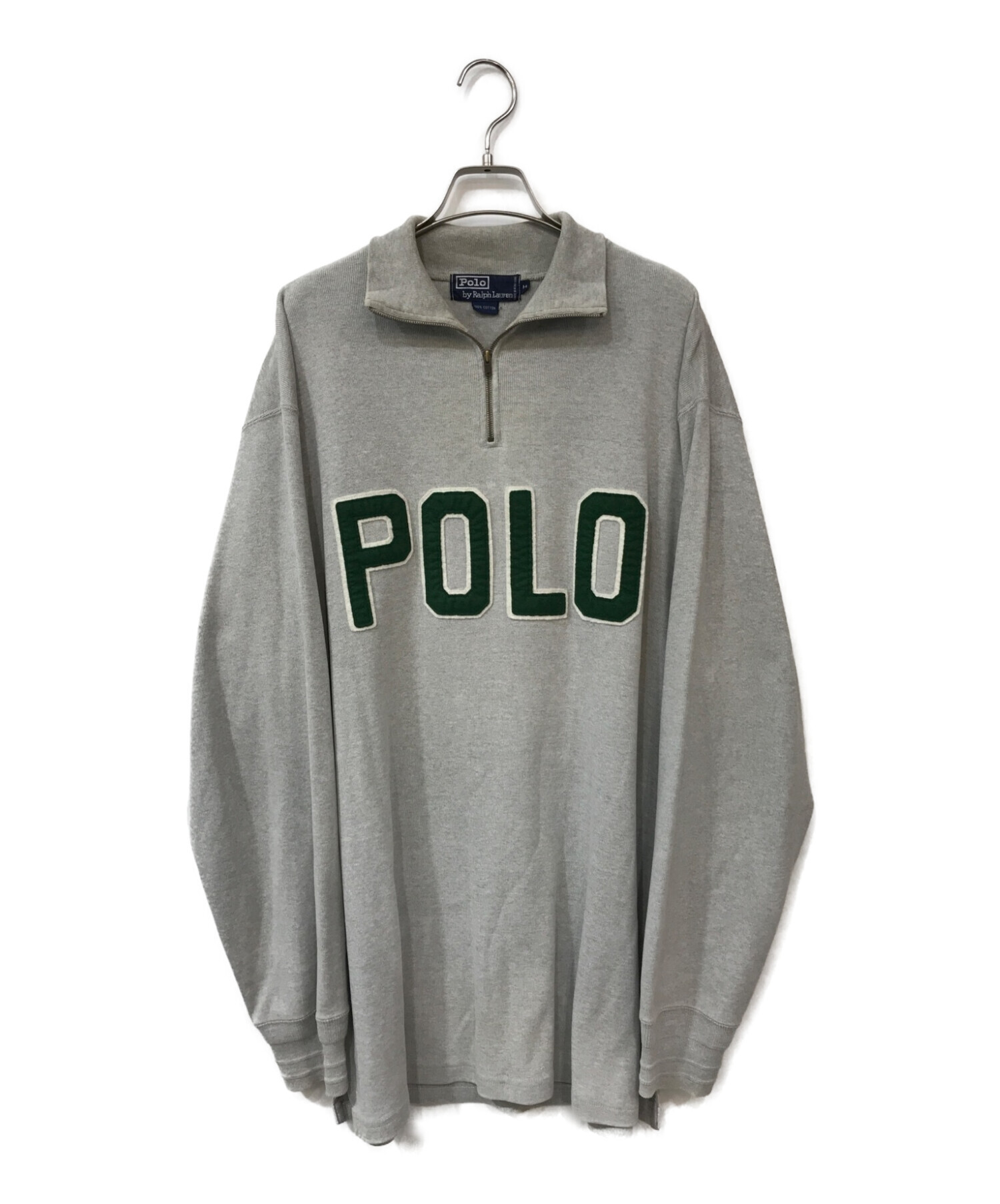 POLO RALPH LAUREN (ポロ・ラルフローレン) ロゴハーフジップスウェット グレー サイズ:M