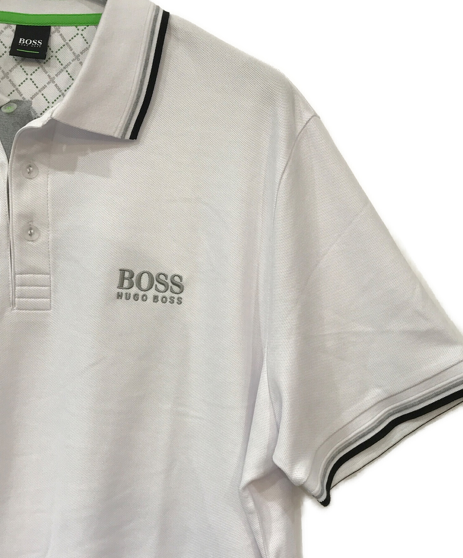 HUGO BOSS (ヒューゴ ボス) ポロシャツ ホワイト サイズ:XXL