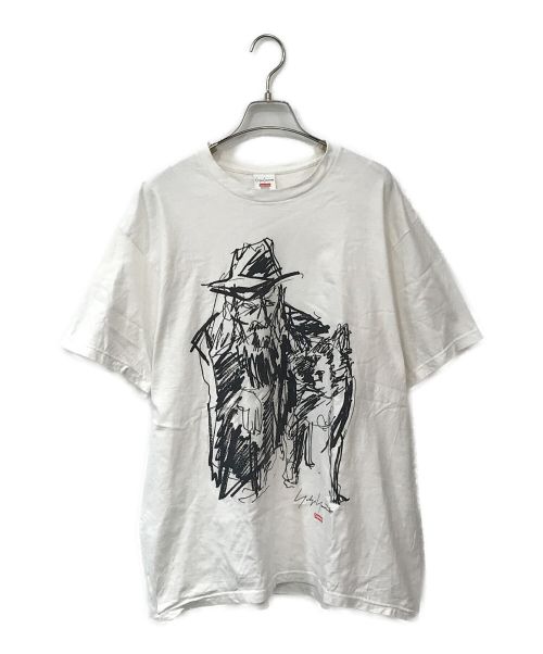 シュプリーム×ヨウジヤマモト コラボセンターロゴプリント半袖Tシャツ Lサイズ