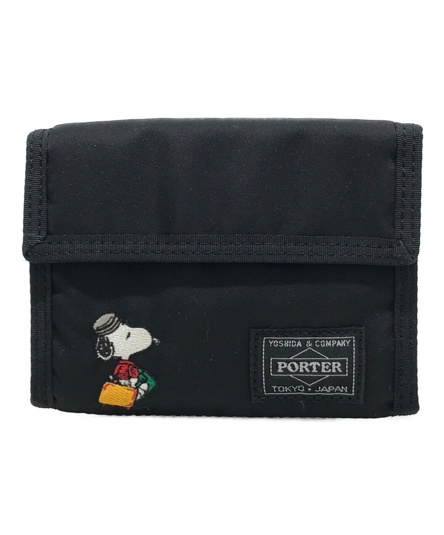 PORTER×SNOOPY (ポーター×スヌーピー) コラボ3つ折り財布 ブラック サイズ:記載なし