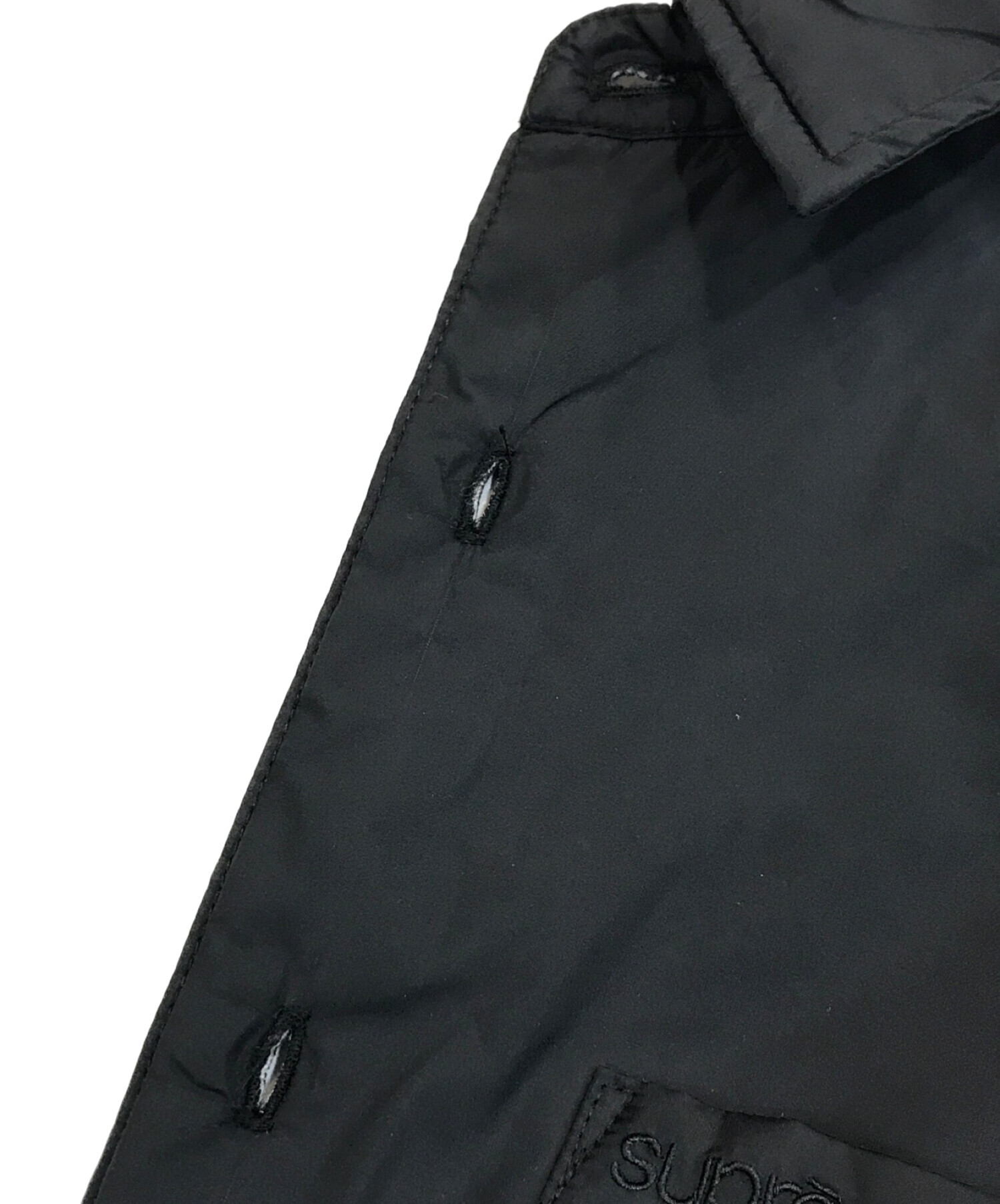 Supreme シュプリーム シャツ サイズ:XL 22AW 裏地キルティング 中綿 ナイロン 長袖 シャツ Nylon Filled Shirt ブラック 黒 トップス カジュアルシャツ 【メンズ】【美品】