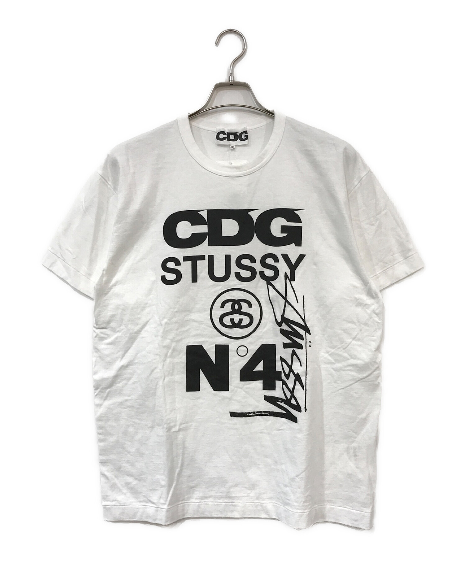 コムデギャルソン ×STUSSY コラボ 19SS ロゴプリントTシャツ