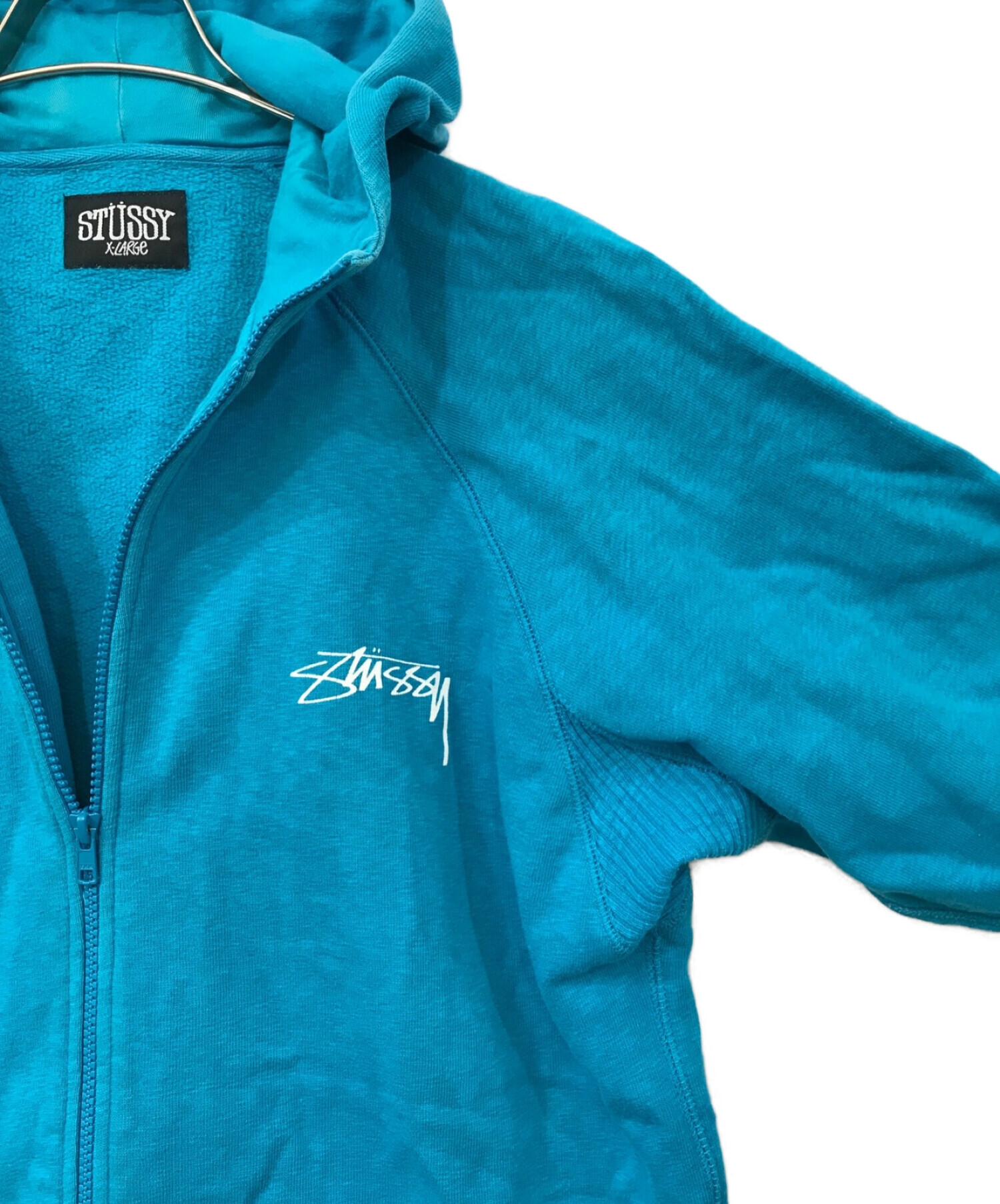 中古・古着通販】stussy (ステューシー) ジップパーカー ブルー サイズ