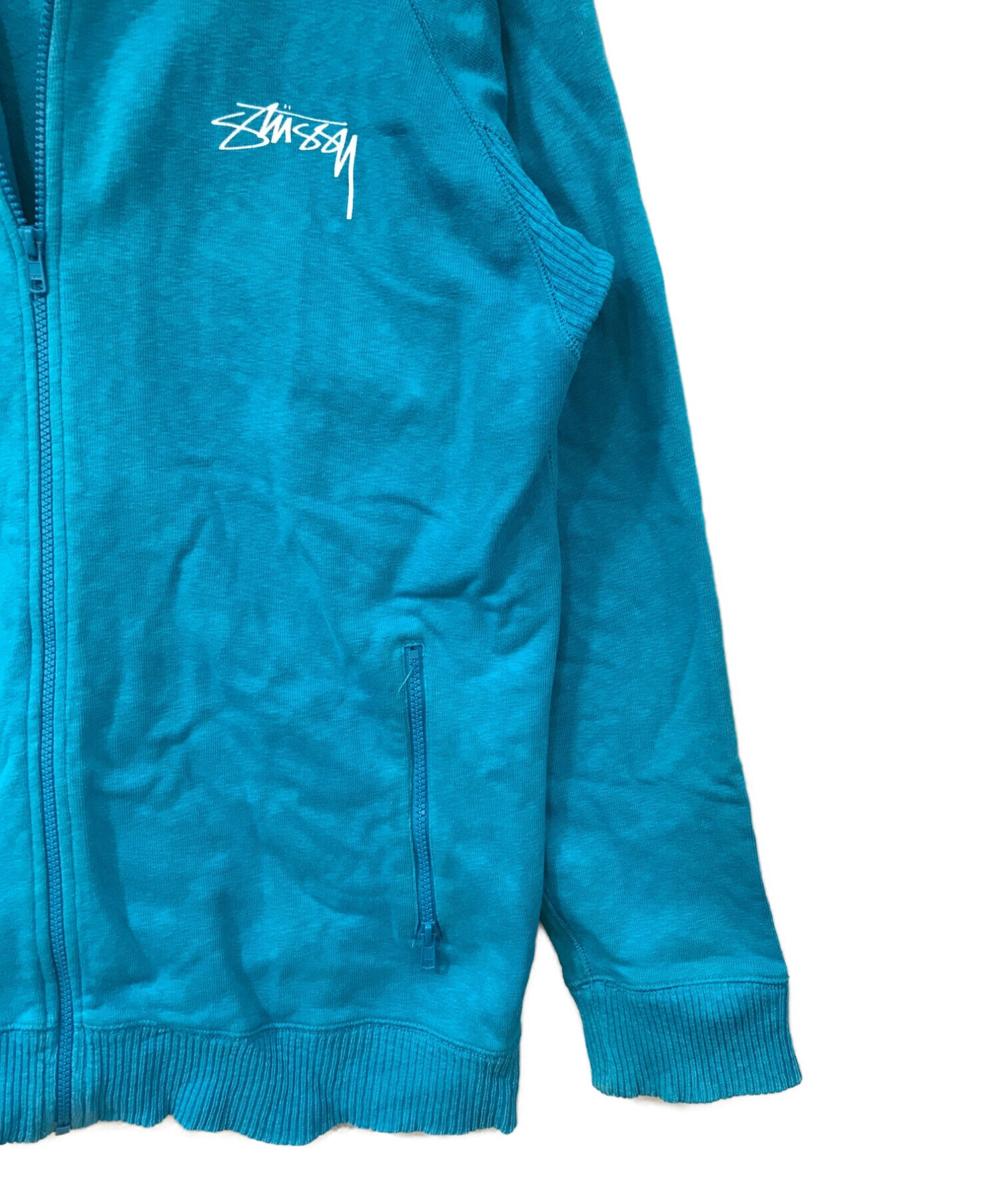 中古・古着通販】stussy (ステューシー) ジップパーカー ブルー サイズ:Ⅹ-LARGE｜ブランド・古着通販 トレファク公式【TREFAC  FASHION】スマホサイト