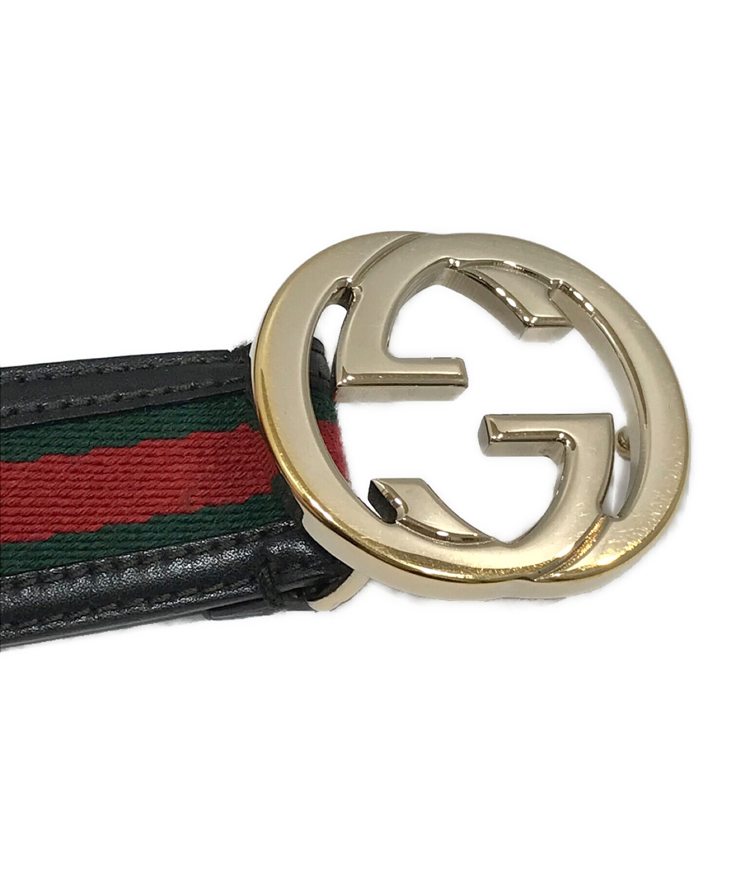 中古・古着通販】GUCCI (グッチ) シェリーラインレザーベルト ブラウン