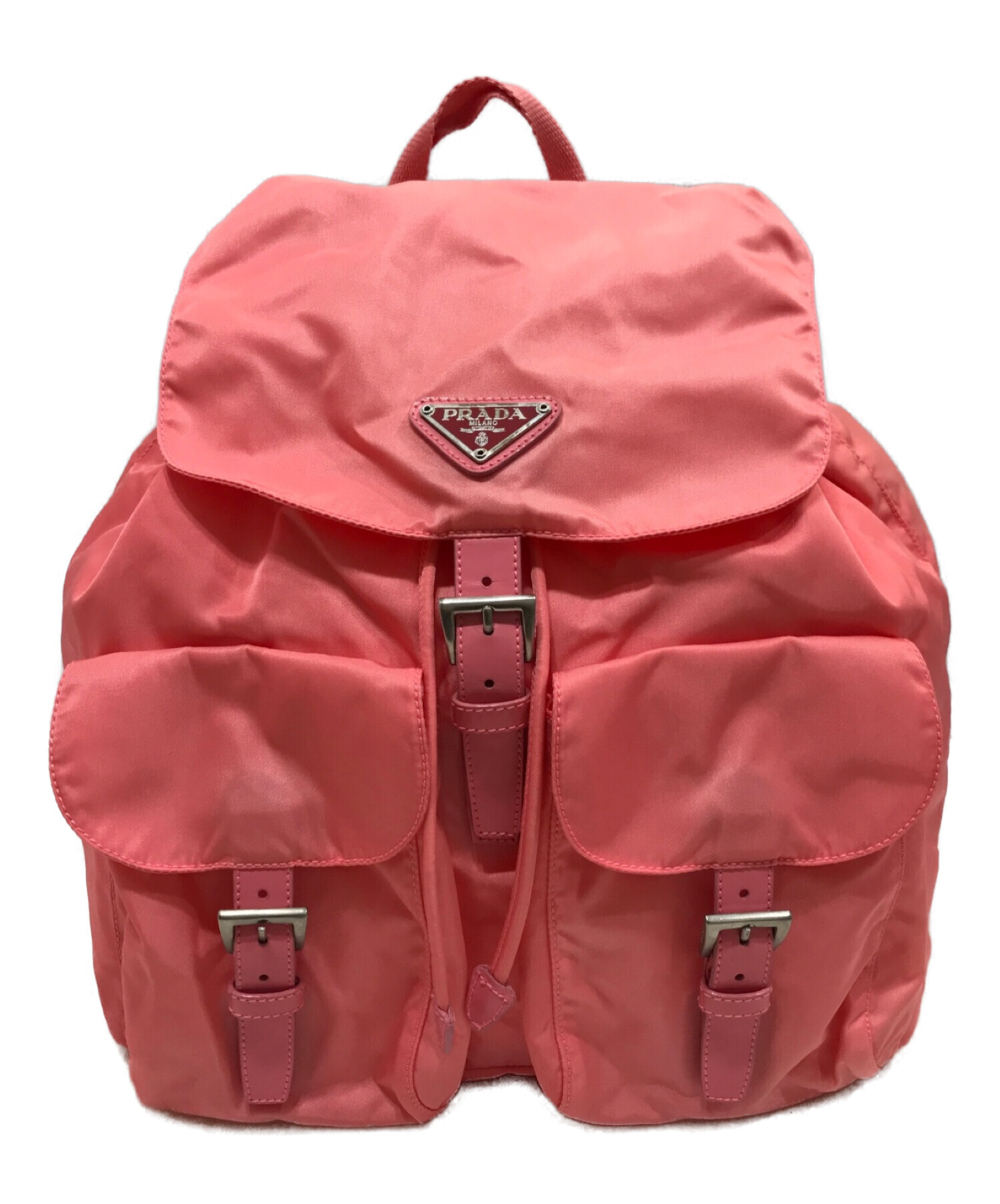 PRADA ピンクのリュック　プラダ バッグ幅…約24cm