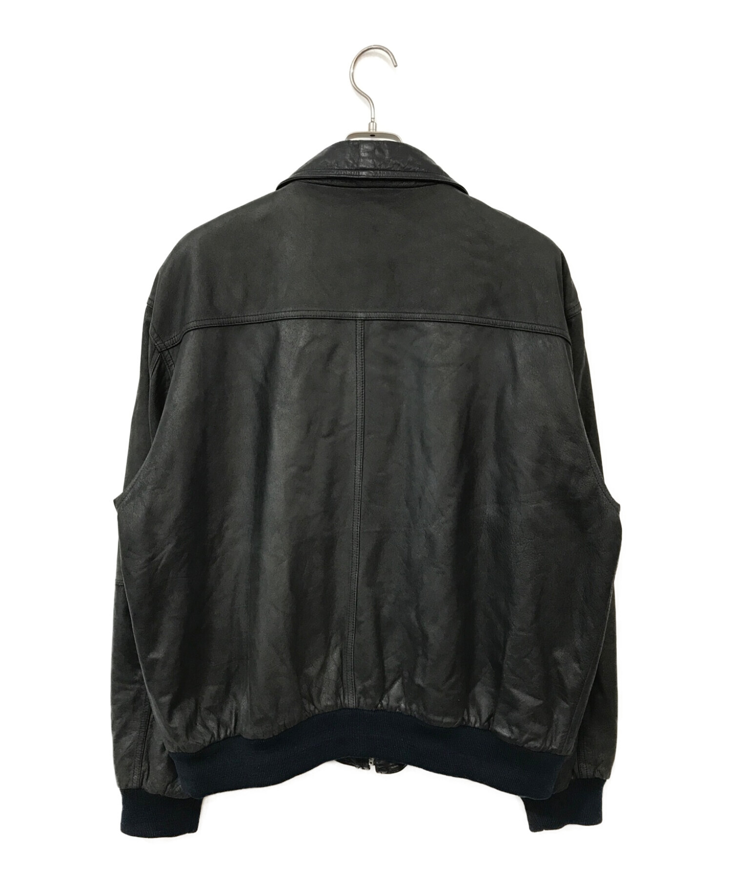 ST JOHN'S BAY (セントジョンズベイ) オールドレザージャケット ブラック サイズ:XL