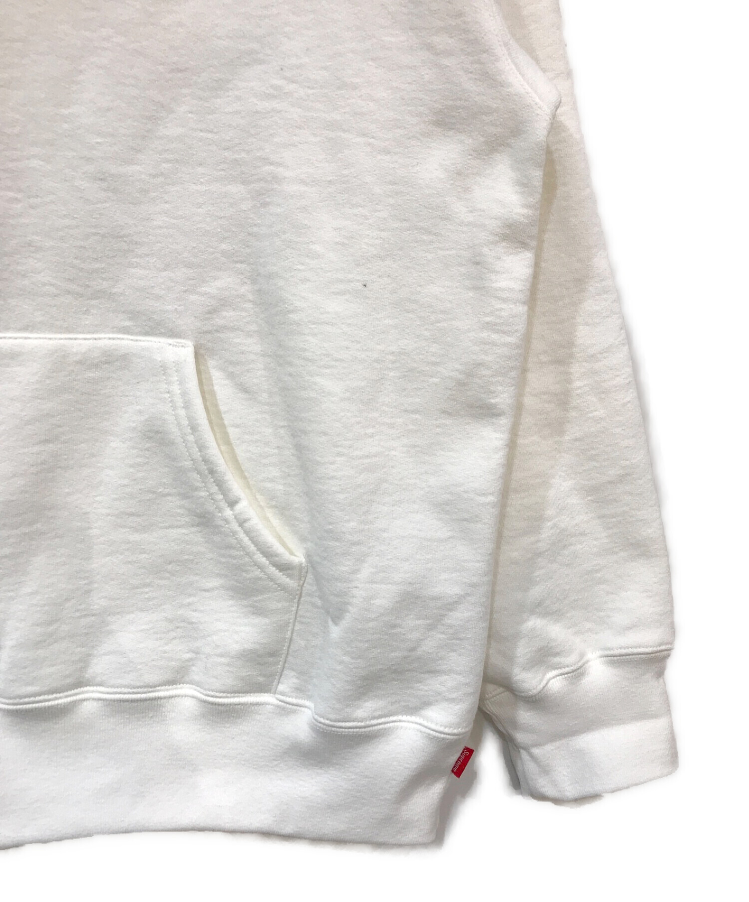 SUPREME (シュプリーム) underline hooded sweatshirt/アンダーラインフーデッドスウェットシャツ ホワイト  サイズ:MEDIUM