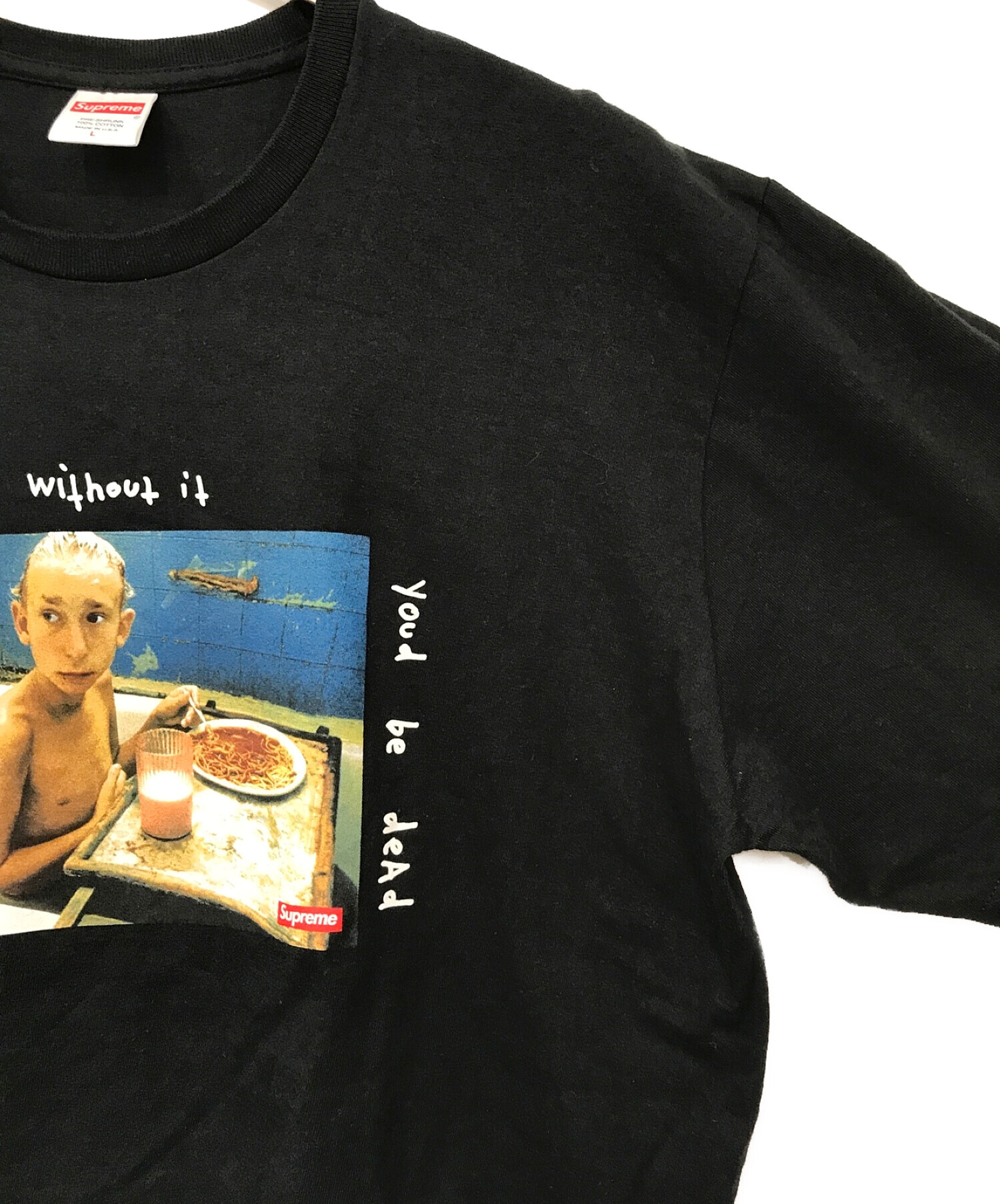 SUPREME (シュプリーム) Gummo Bathtub Tee/ガンモバスタブTシャツ ブラック サイズ:L