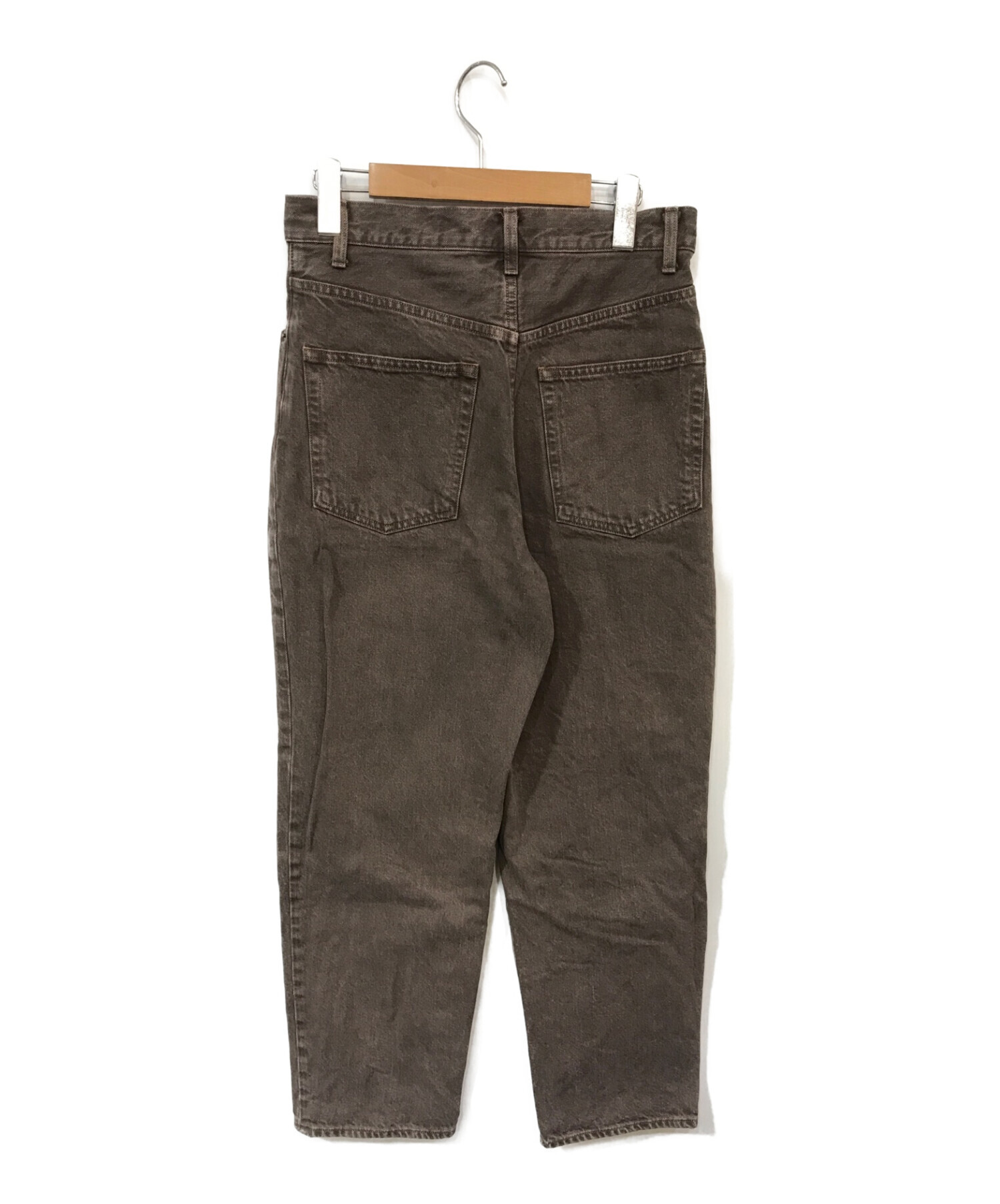 H BEAUTY&YOUTH (エイチ ビューティアンドユース) DENIM TAPERED 5POCKET PANTS ブラウン サイズ:S